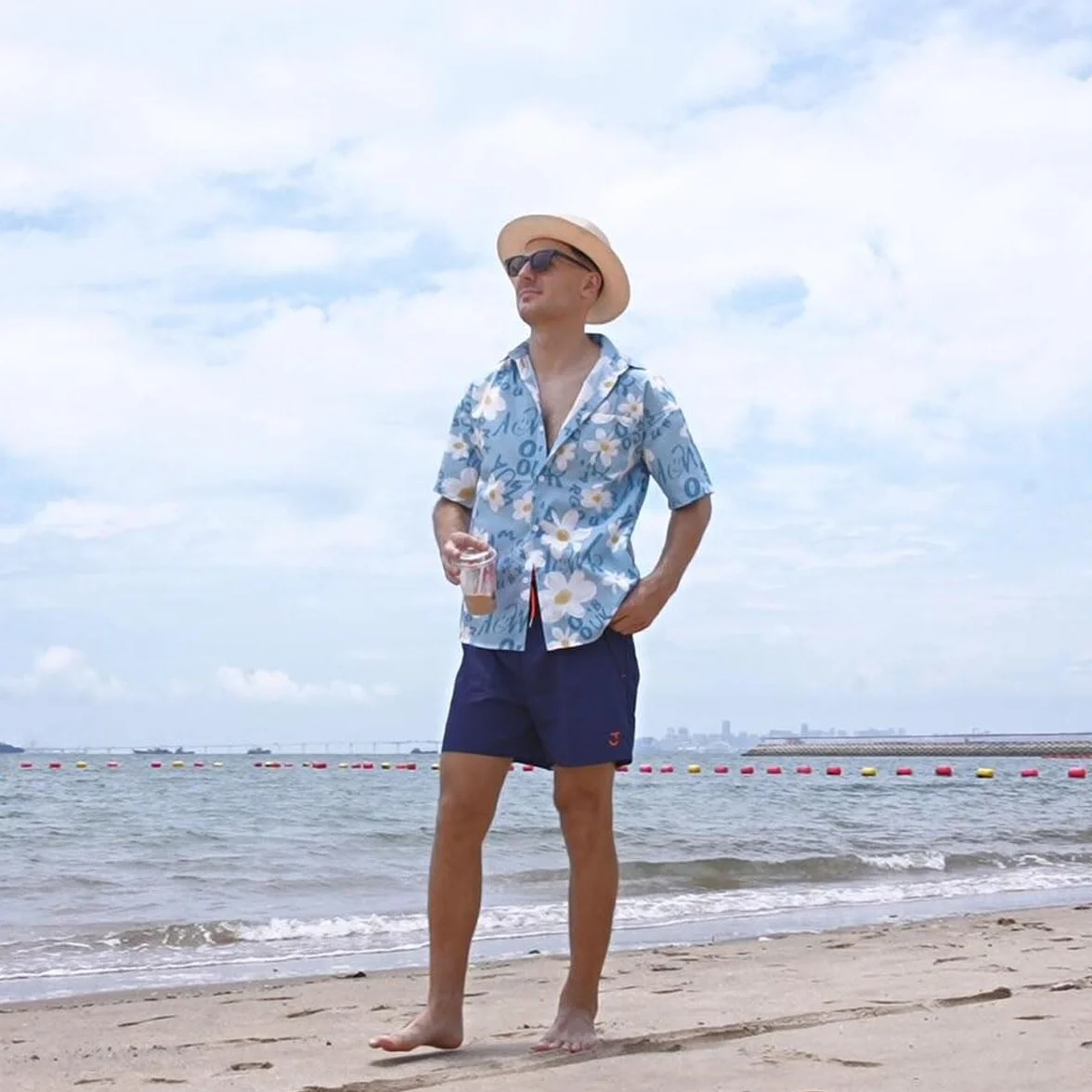 JustSun Short de Bain Homme avec Poches Zippées Étanche Séchage Rapide
