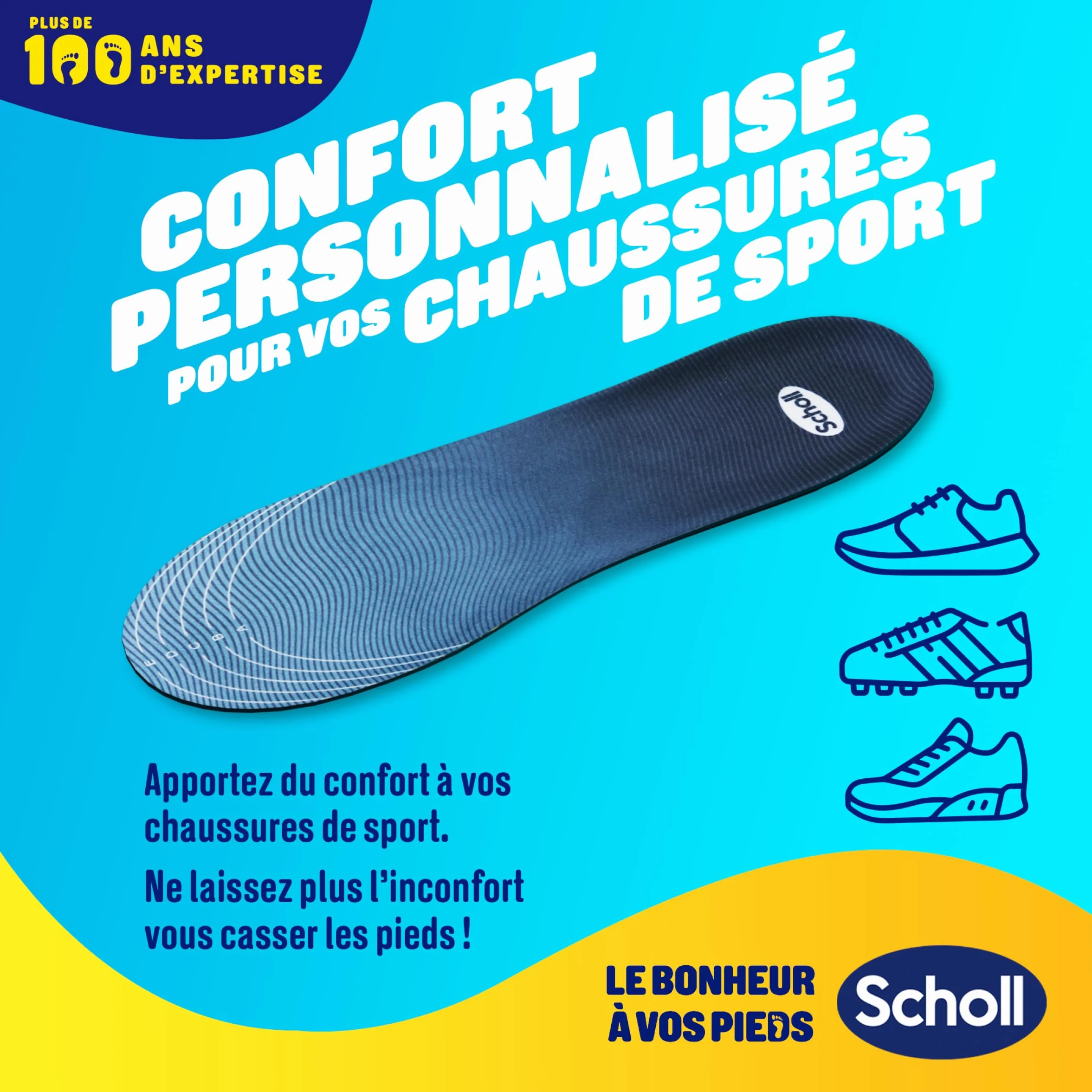 Dr. Scholl's Semelles GelActiv Sport Hommes - GelWave Absorption des Chocs - Taille 40-46,5