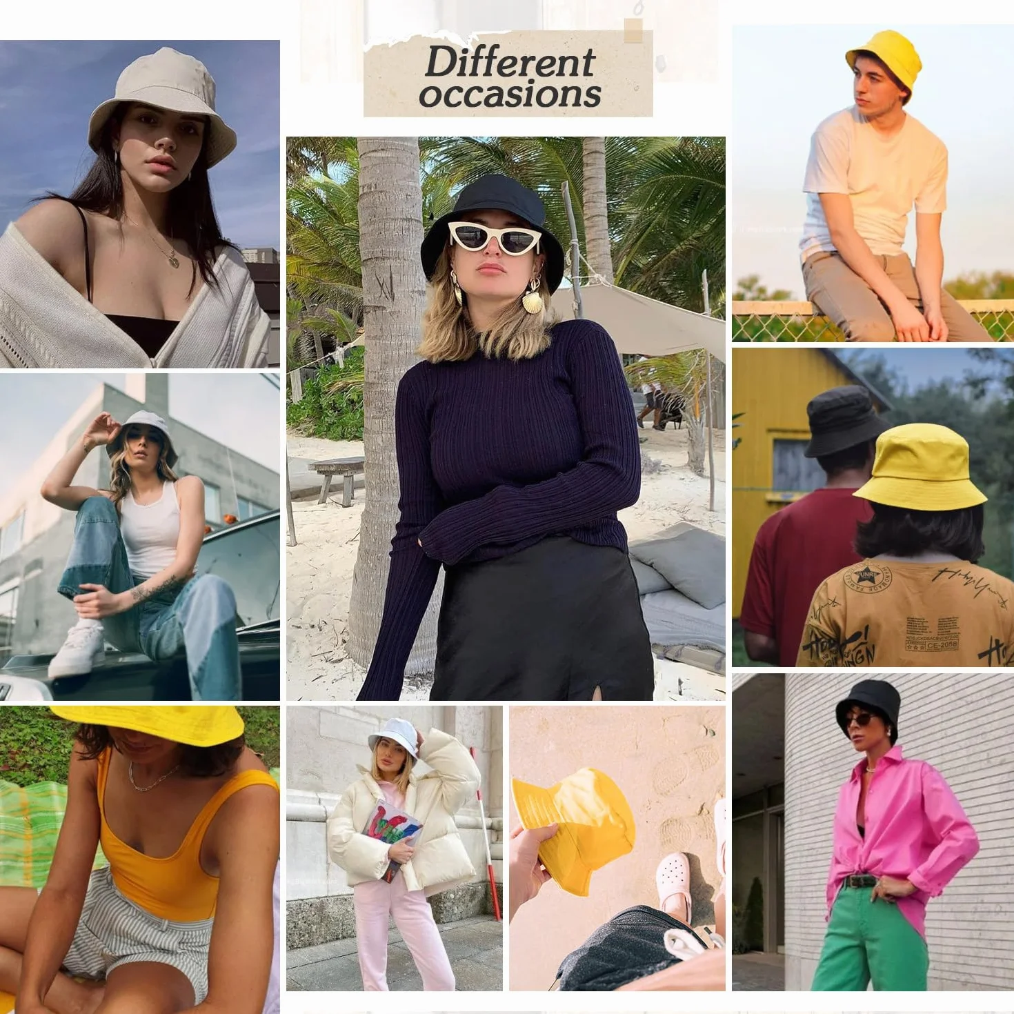 Tuopuda Bob Chapeau de Soleil Anti-UV Chapeau de Pêcheur Bucket Hat Pliable
