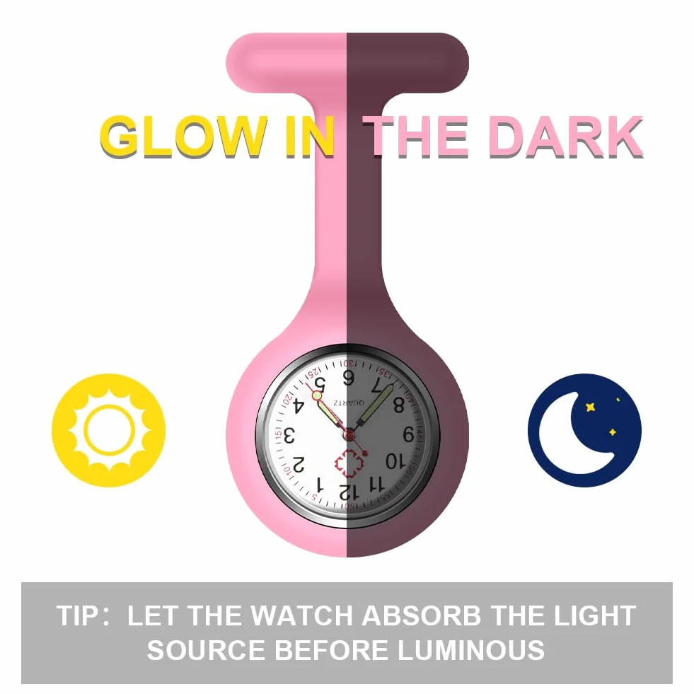 Vicloon Montre à Gousset Infirmière Silicone Broche