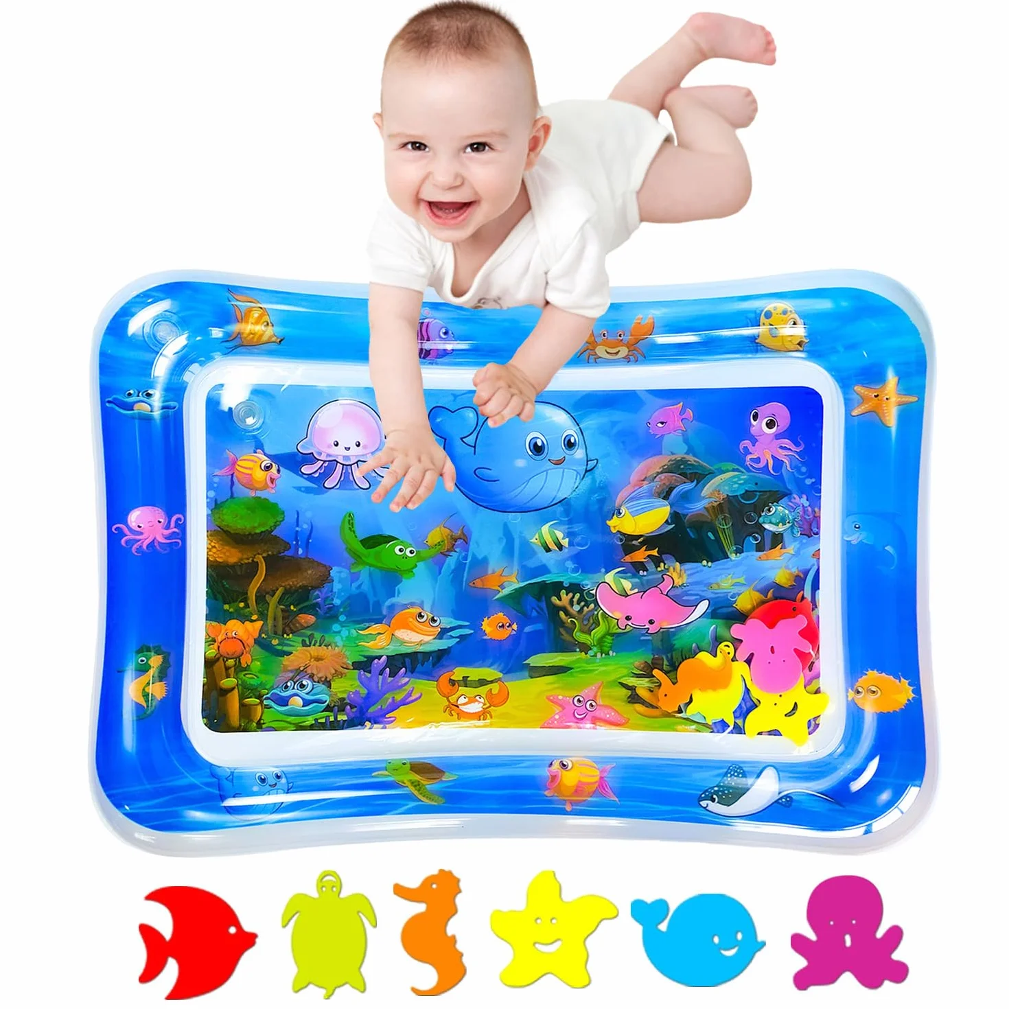 SUNSHINEMALL Tapis d'eau Bébé Sans BPA Tapis de jeu d'eau Jouets sensoriels Tummy Time 3-9 mois