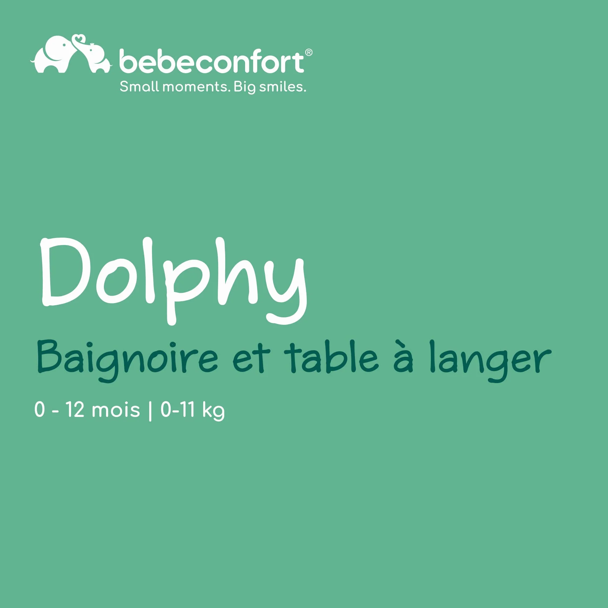 Bebeconfort Dolphy Baignoire Table à Langer Bébé 0-12 Mois 11 kg Gris