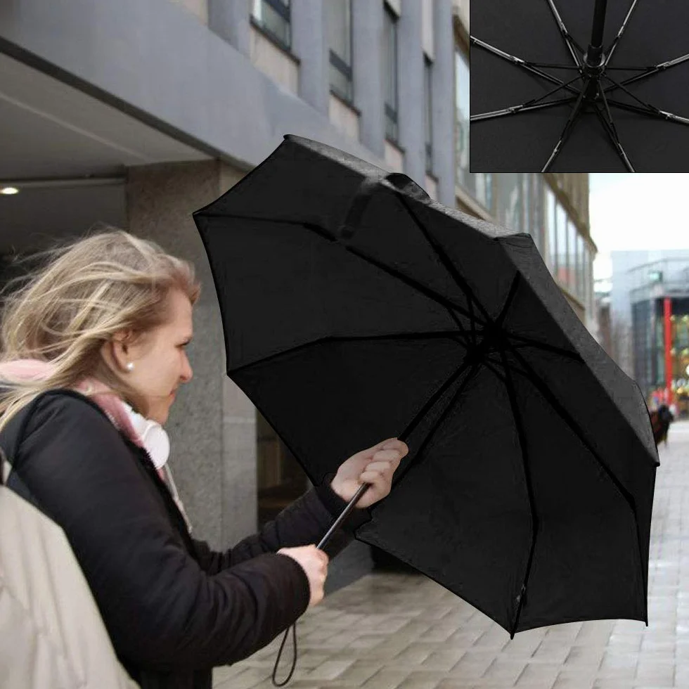 Vicloon Parapluie Pliant Automatique 8 Sections Résistant au Vent Voyage Homme Femme