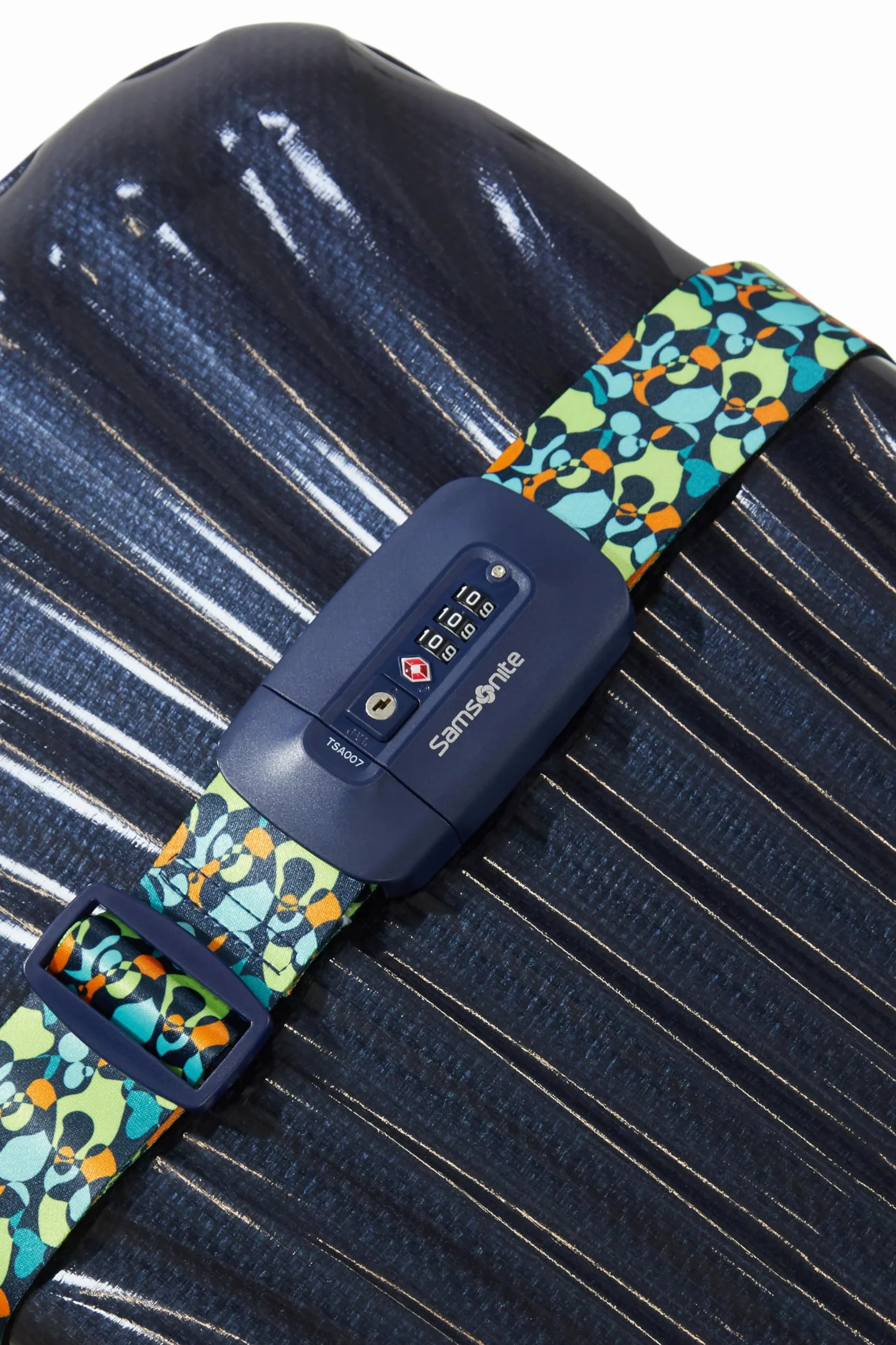 Samsonite TA Revolution Sangle à Bagages avec Cadenas TSA Ajustable 50mm Multicolore