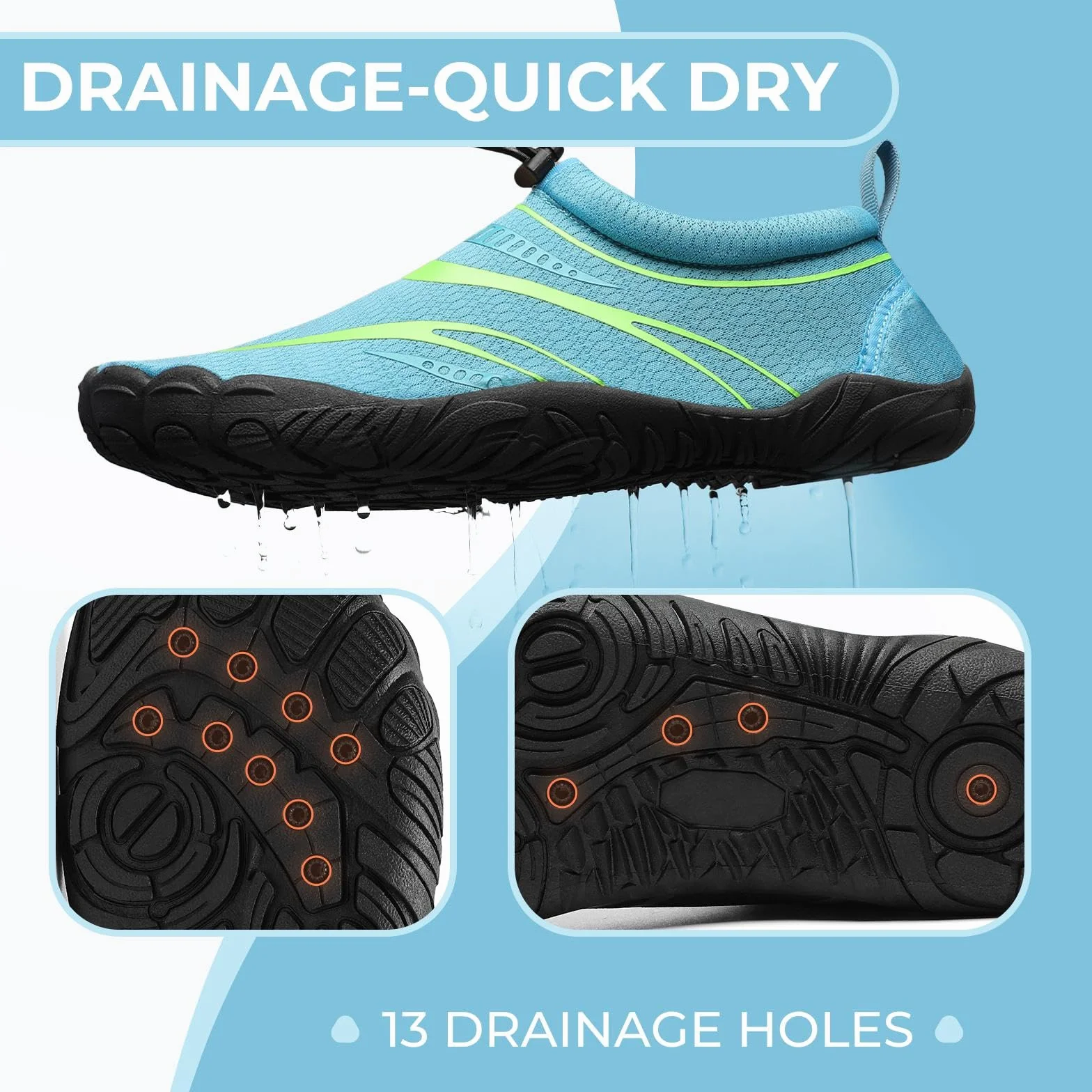 Mishansha Chaussures de Natation Homme Femme Plage Respirantes Séchage Rapide Chaussure d'eau Surf Plongée 36-46EU