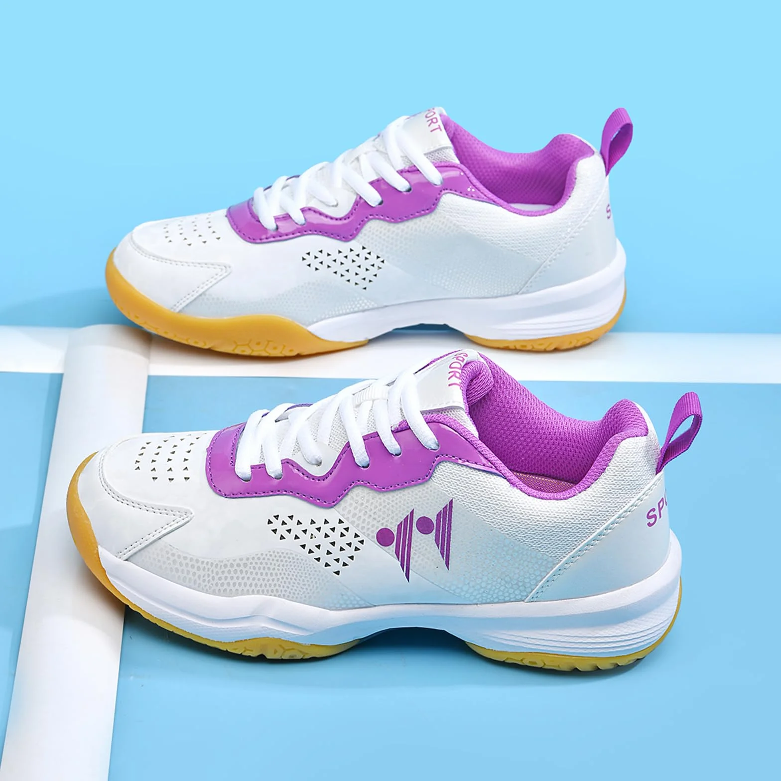 Chaussures De Badminton Légères pour Femmes Baskets Antidérapantes D'intérieur