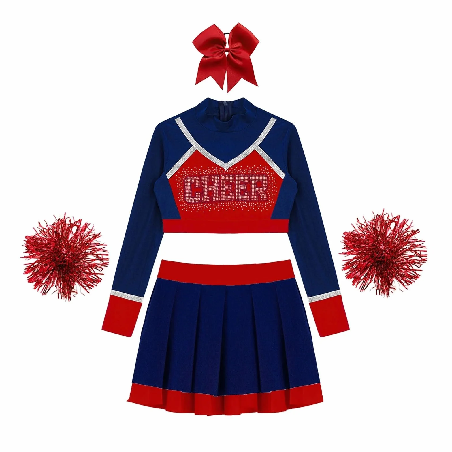 Deguisement Pompom Girl Costumes de pom-pom girl pour enfants uniformes d'école tenues de danse