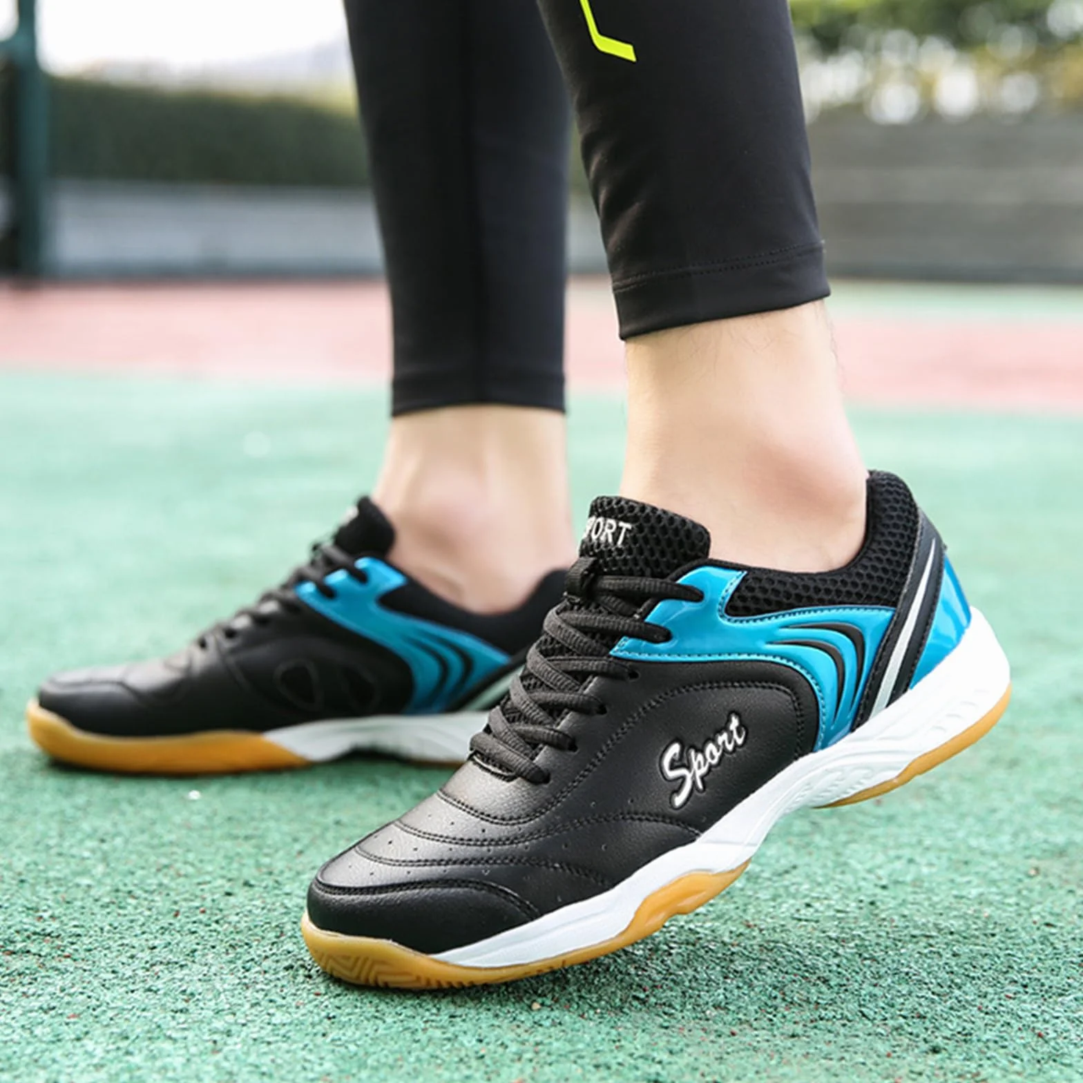 Chaussures de Badminton Homme Femme Squash Volleyball Semelle Respirante Non Glissante