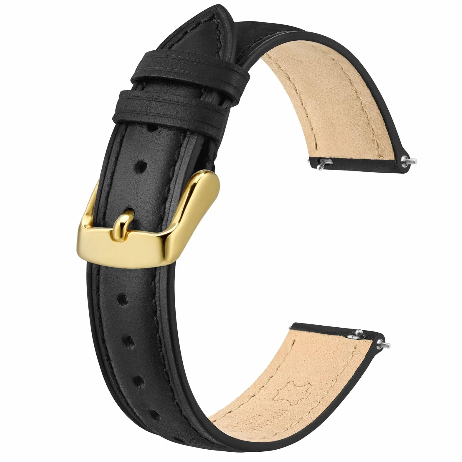 BISONSTRAP Bracelet de Montre en Cuir Dégagement Rapide Compatible 12-20mm