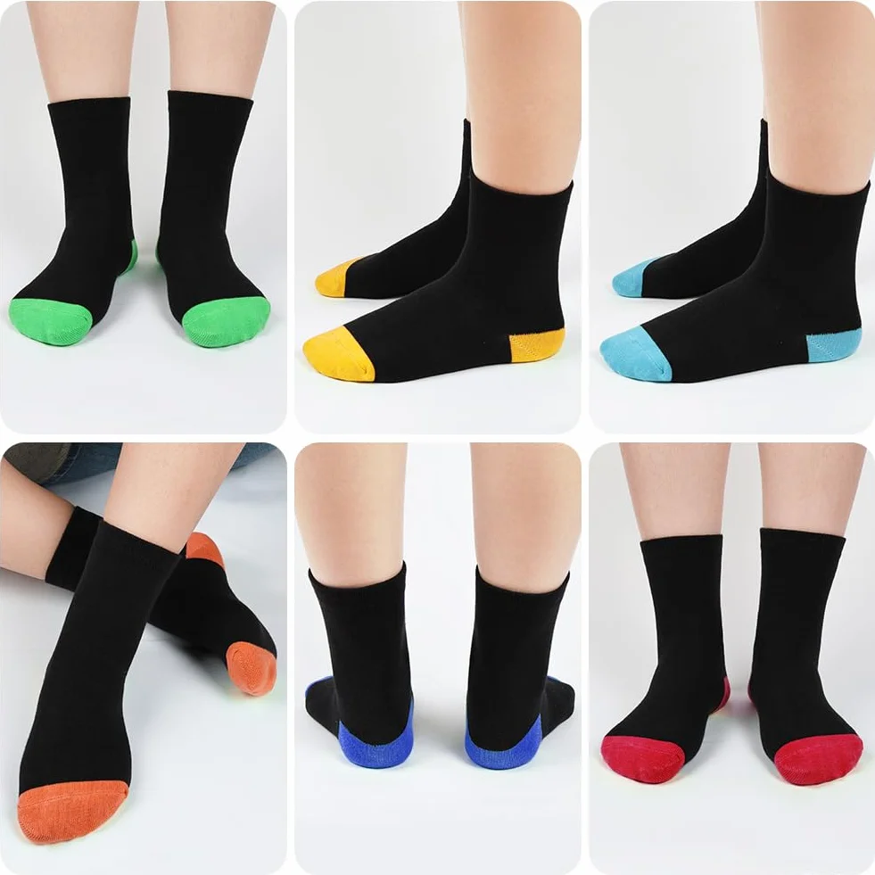 Chaussettes de sport pour Enfants, Coton, Respirantes, Paire de 12, Football Tennis