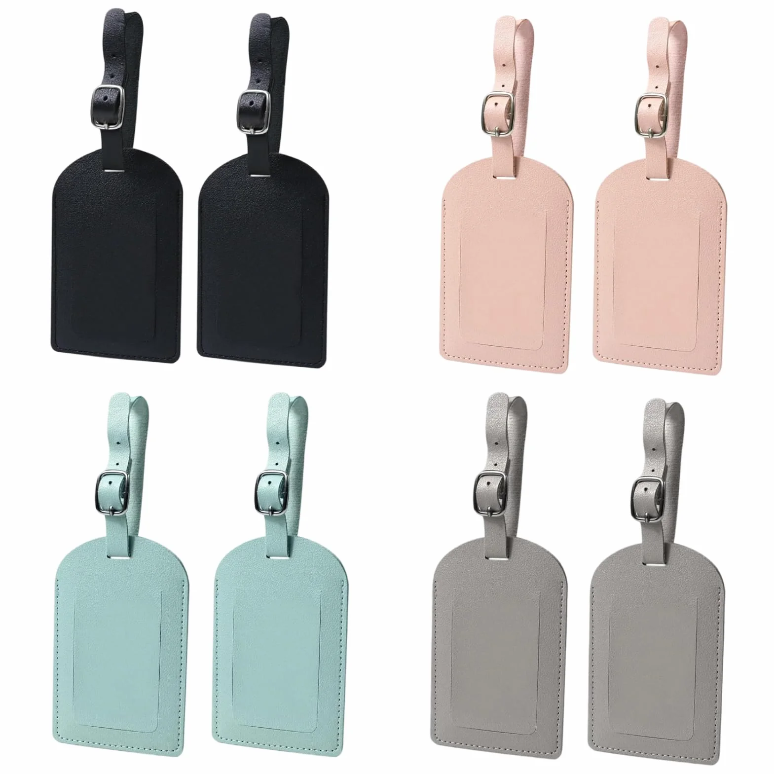 Étiquettes Valise Cuir PU 8 Pièces pour Voyage Sac à Dos Accessoires
