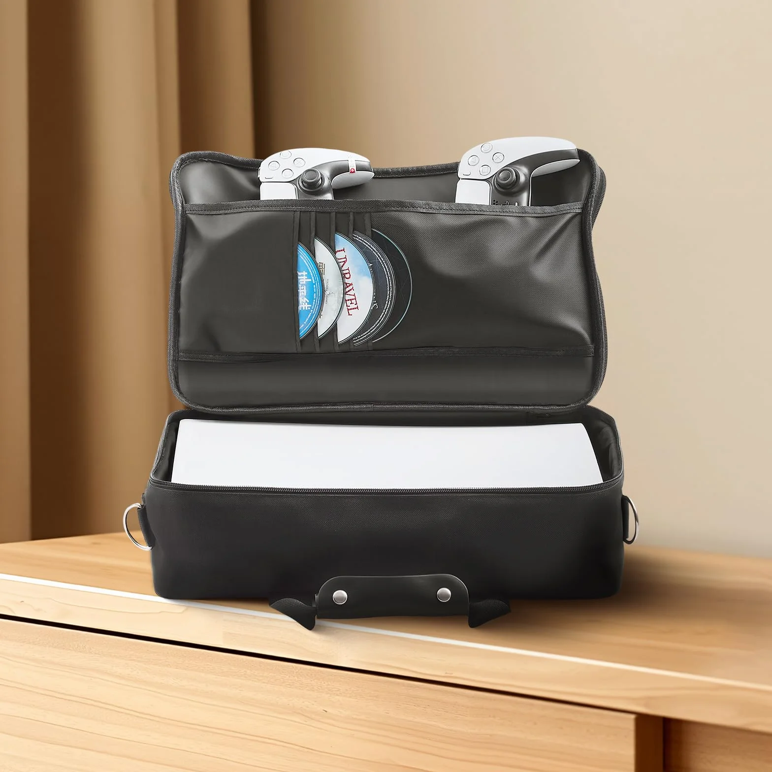 VEVOR Étui de Transport pour PS5, Sac de Voyage PlayStation 5 avec Doublure Douce, Housse Protection Portable