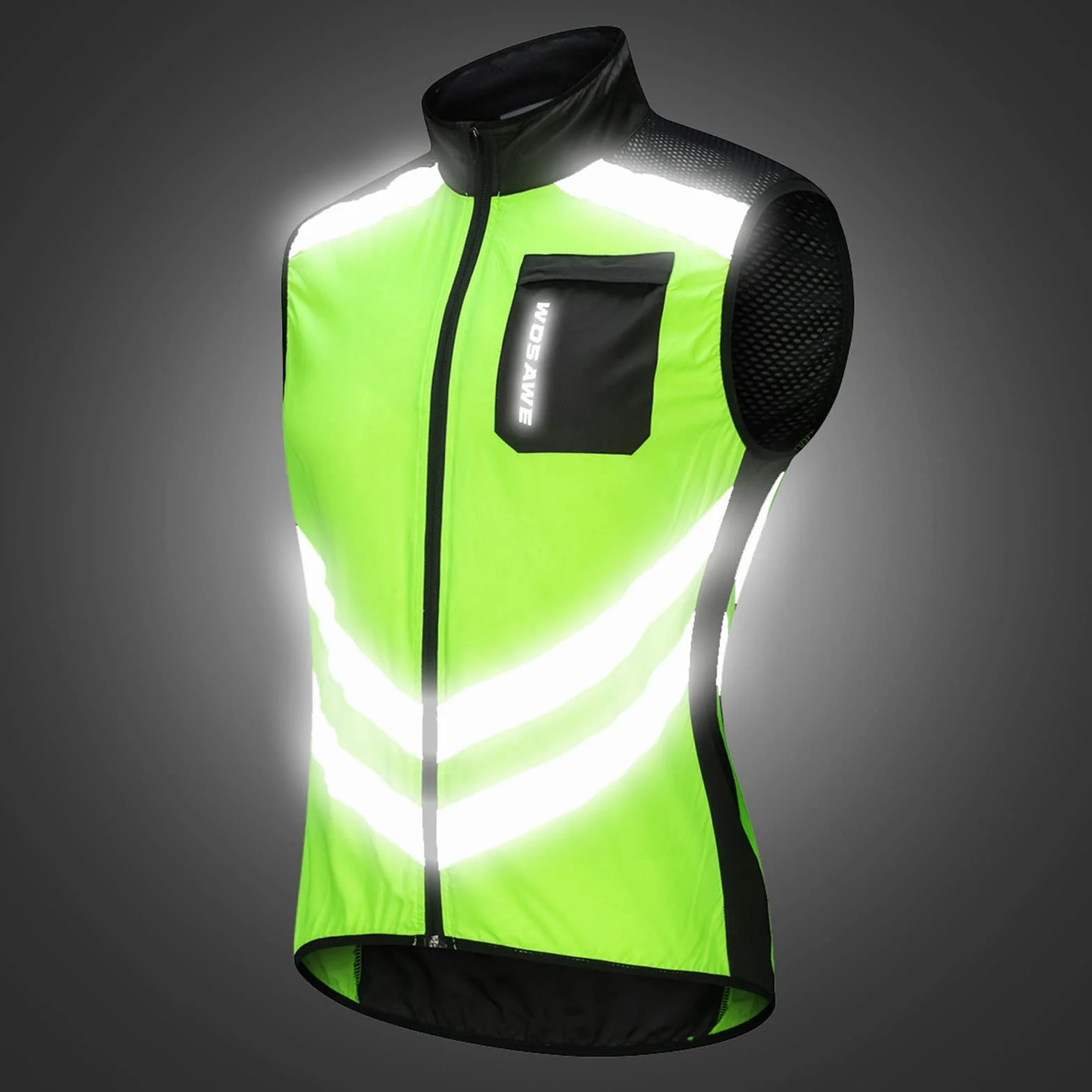 Gilet coupe-vent léger homme sans manches pour voyage randonnée course vélo