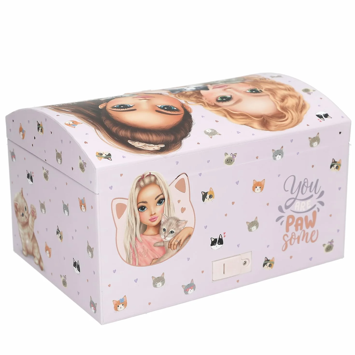 Depesche TOPModel Cat Love Boîte à Bijoux Lilas avec Code Son Miroir