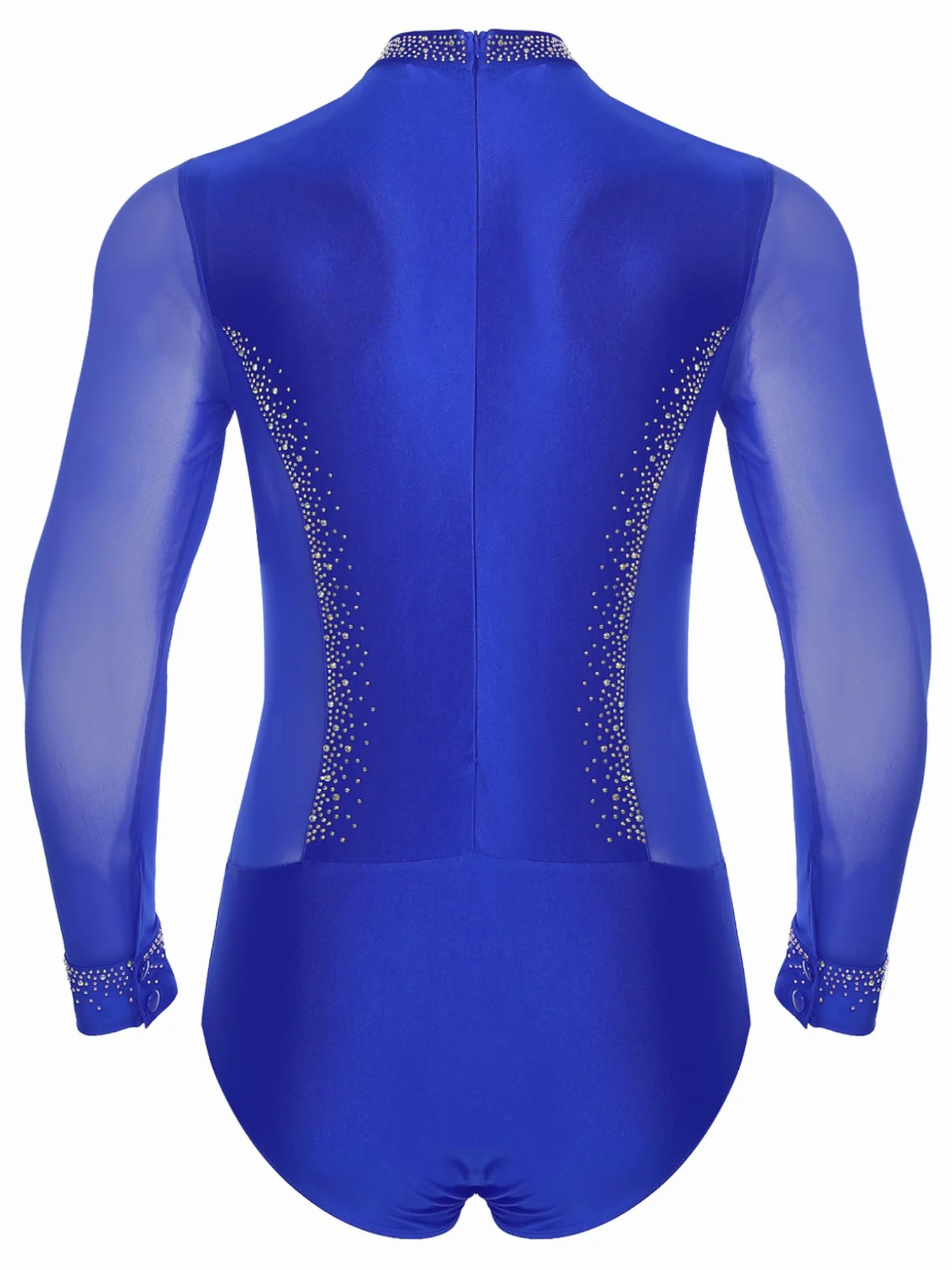 Oyolan Homme Justaucorps Danse Latine avec Pantalon Ensemble Tenue Danse de Salon