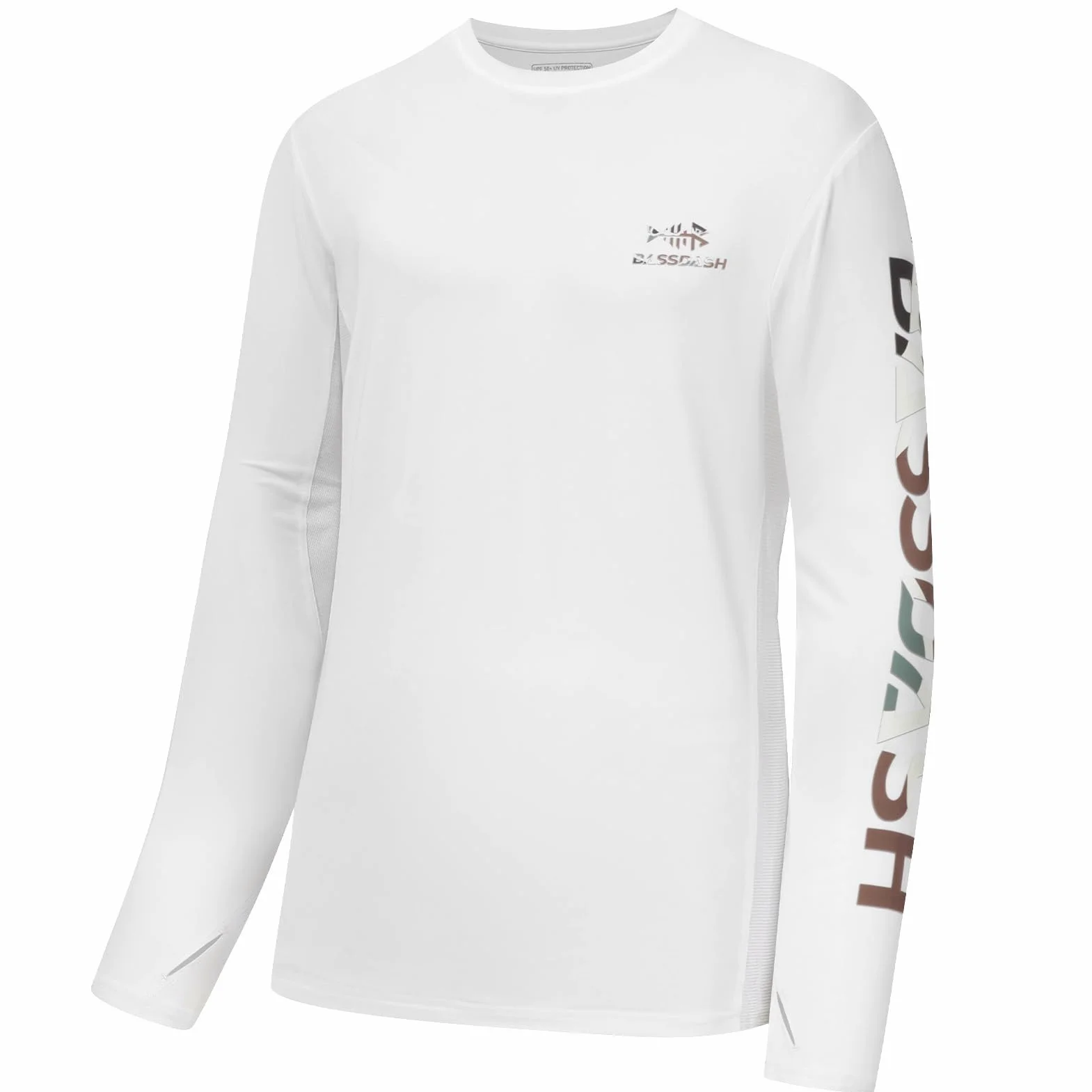 Bassdash T-Shirt Anti UV Homme Manche Longue UPF 50+ Chemises de Pêche Protection Solaire