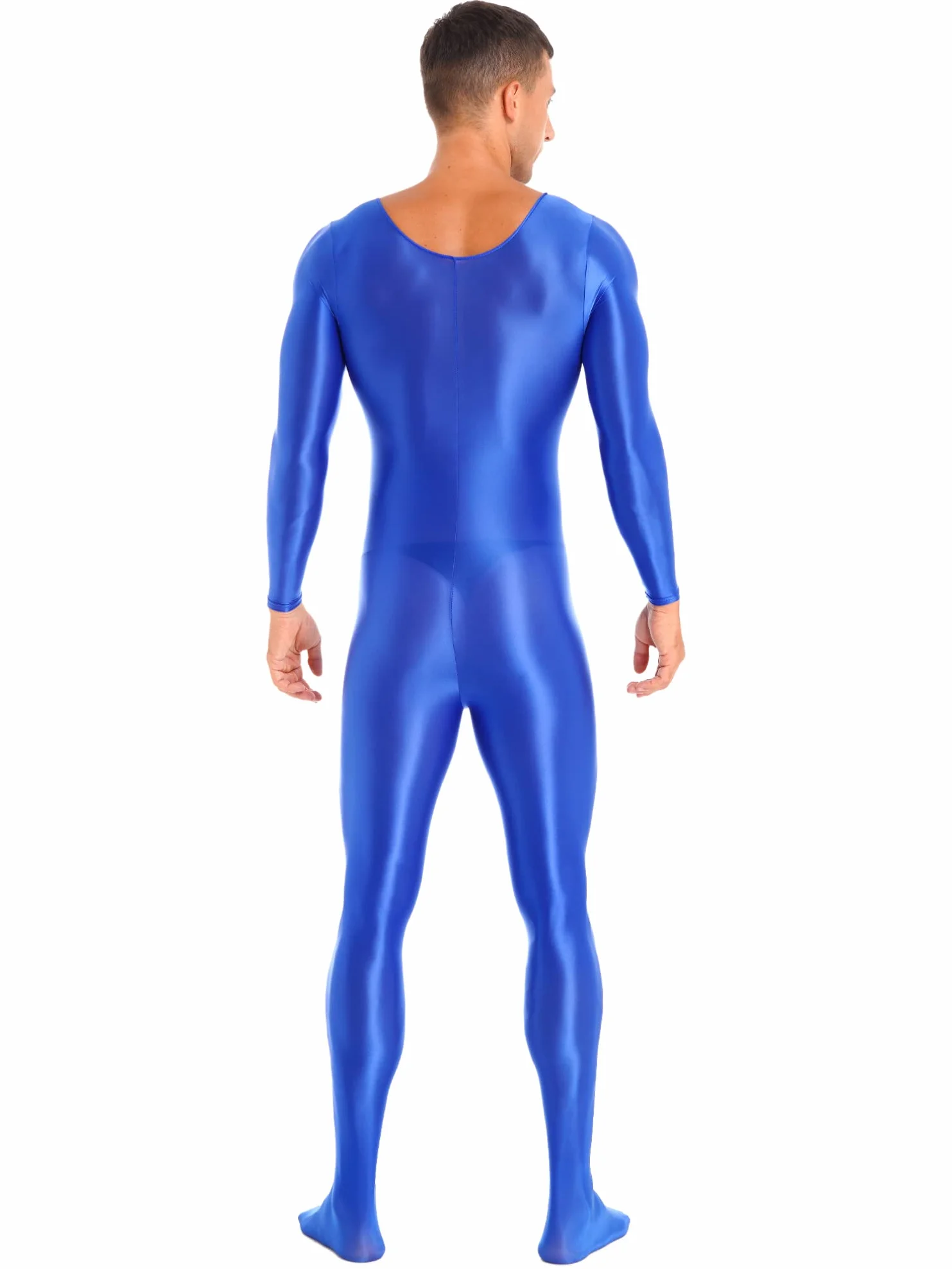 Agoky Catsuit Homme Combinaison Intégrale Maillot Une Pièce à Glissière Justaucorps Sport