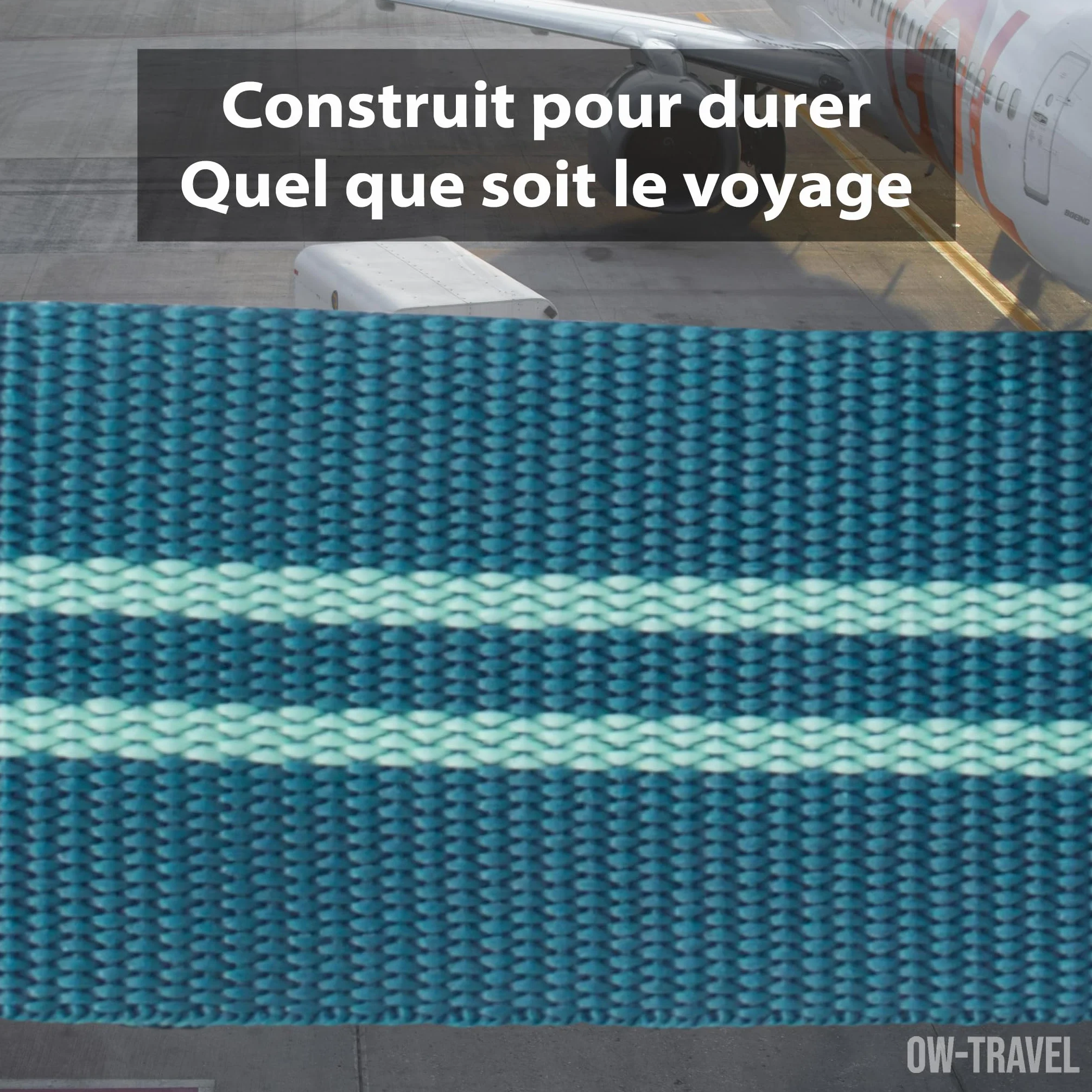 Sangle Valise Voyage TSA Bleue Verte Facile à Repérer avec Etiquette Ceinture Bagage Accessoires Avion