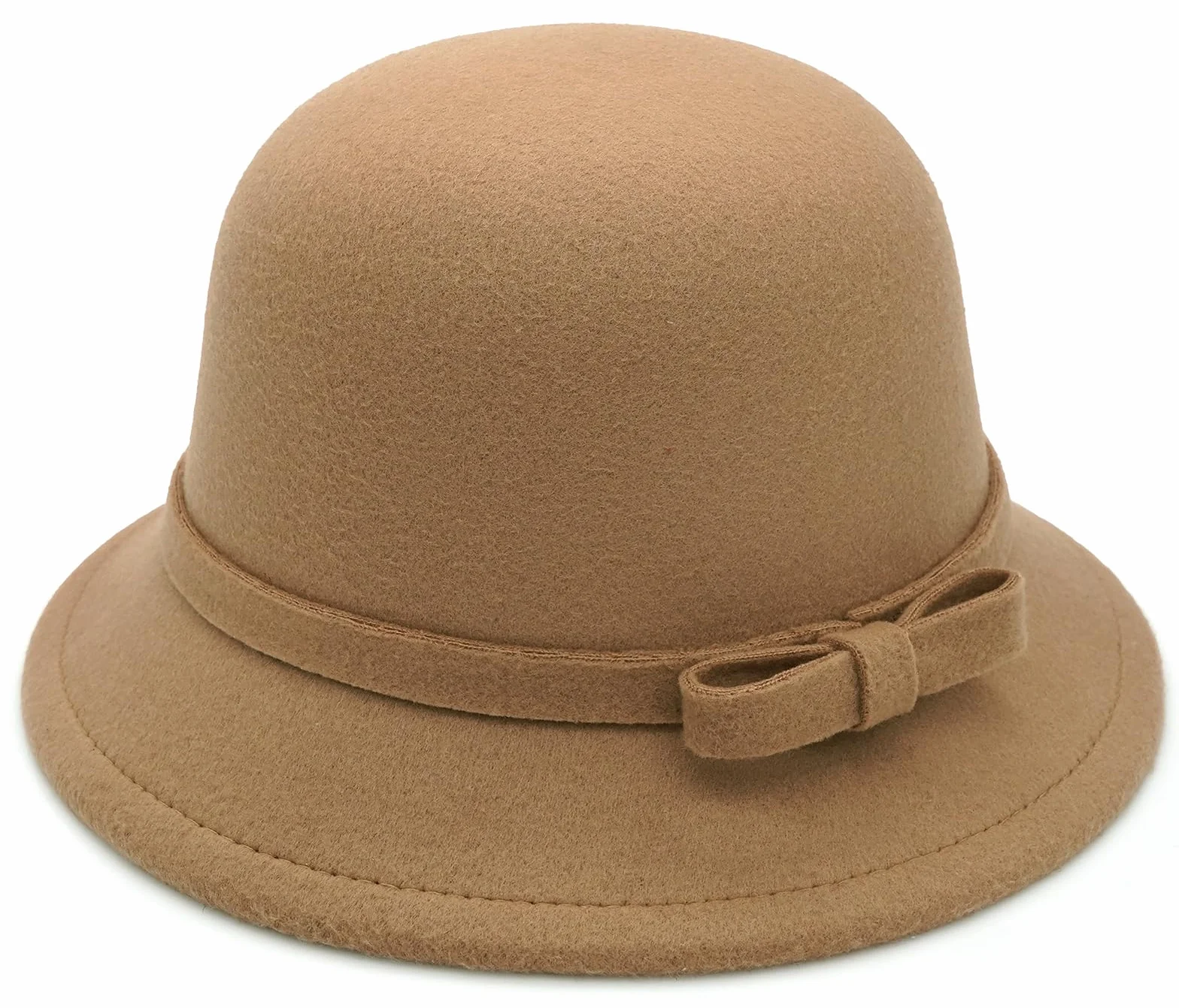 Chapeau cloche en feutre vintage pour femme
