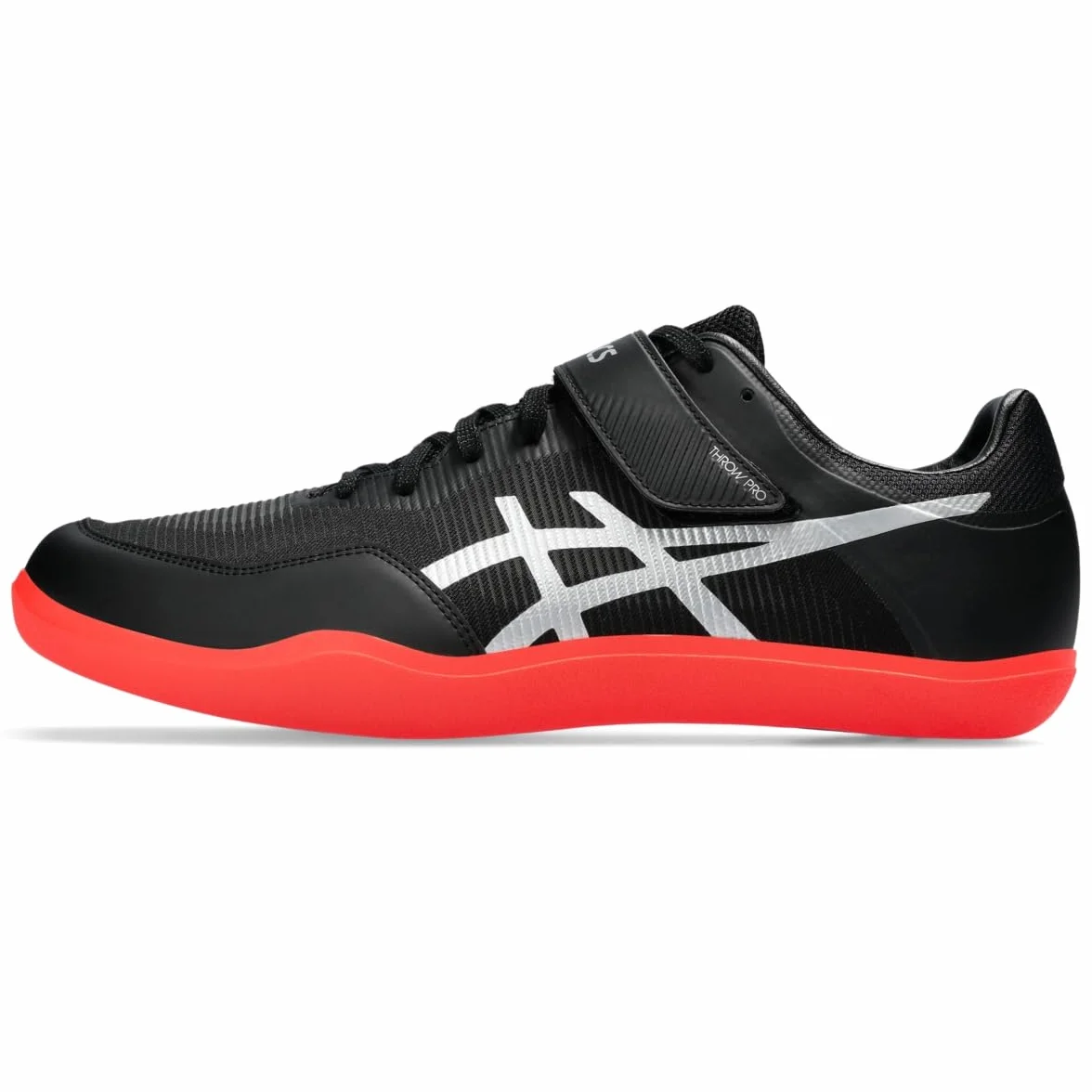 Asics Throw Pro 3 Chaussures d'athlétisme Noir/Argent Pur