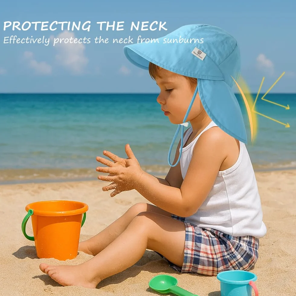 Chapeau Anti UV Bébé Enfant Respirant (Beige)