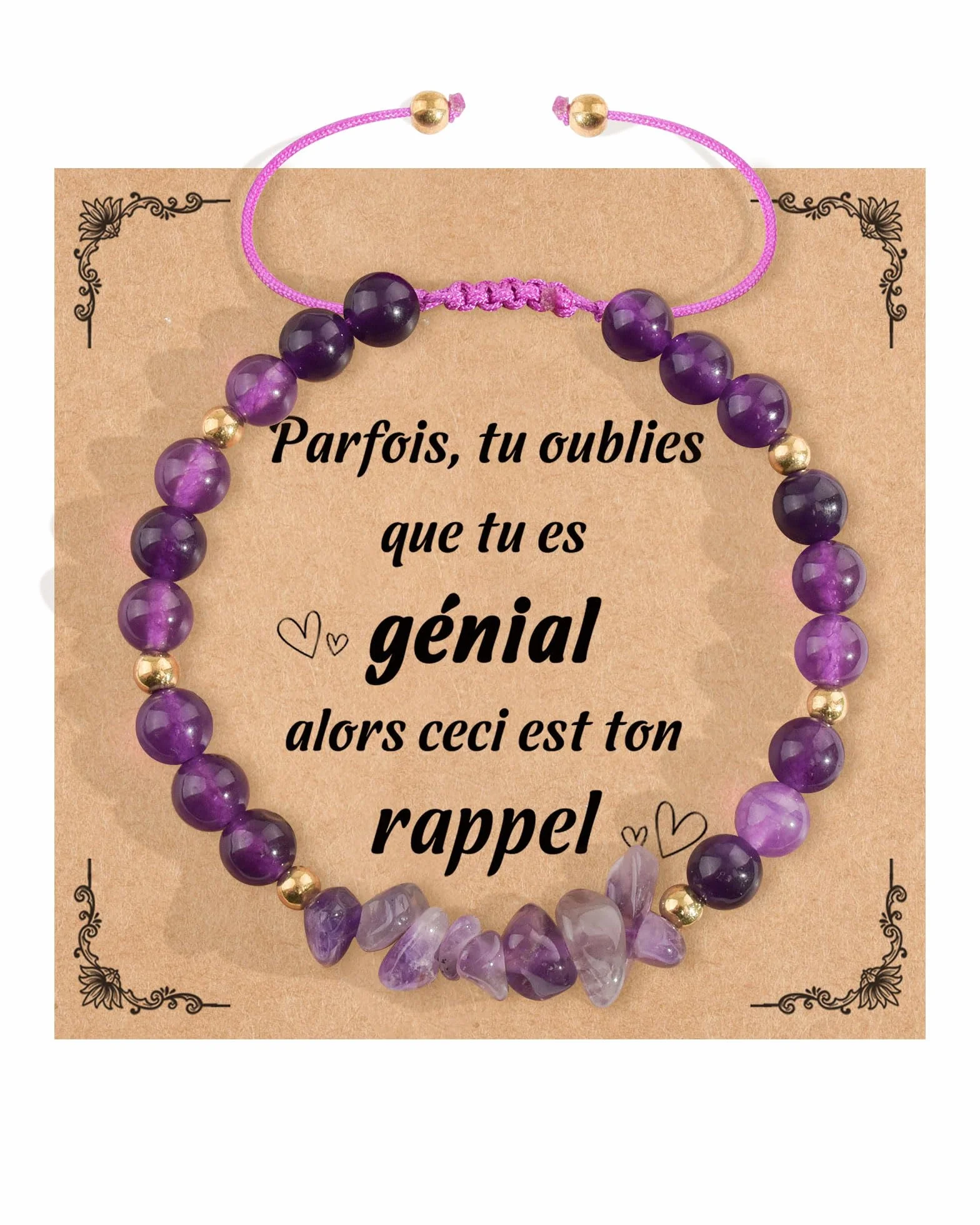 Bracelet Femme Pierre Naturelle Cadeau Fille 8-12 Ans