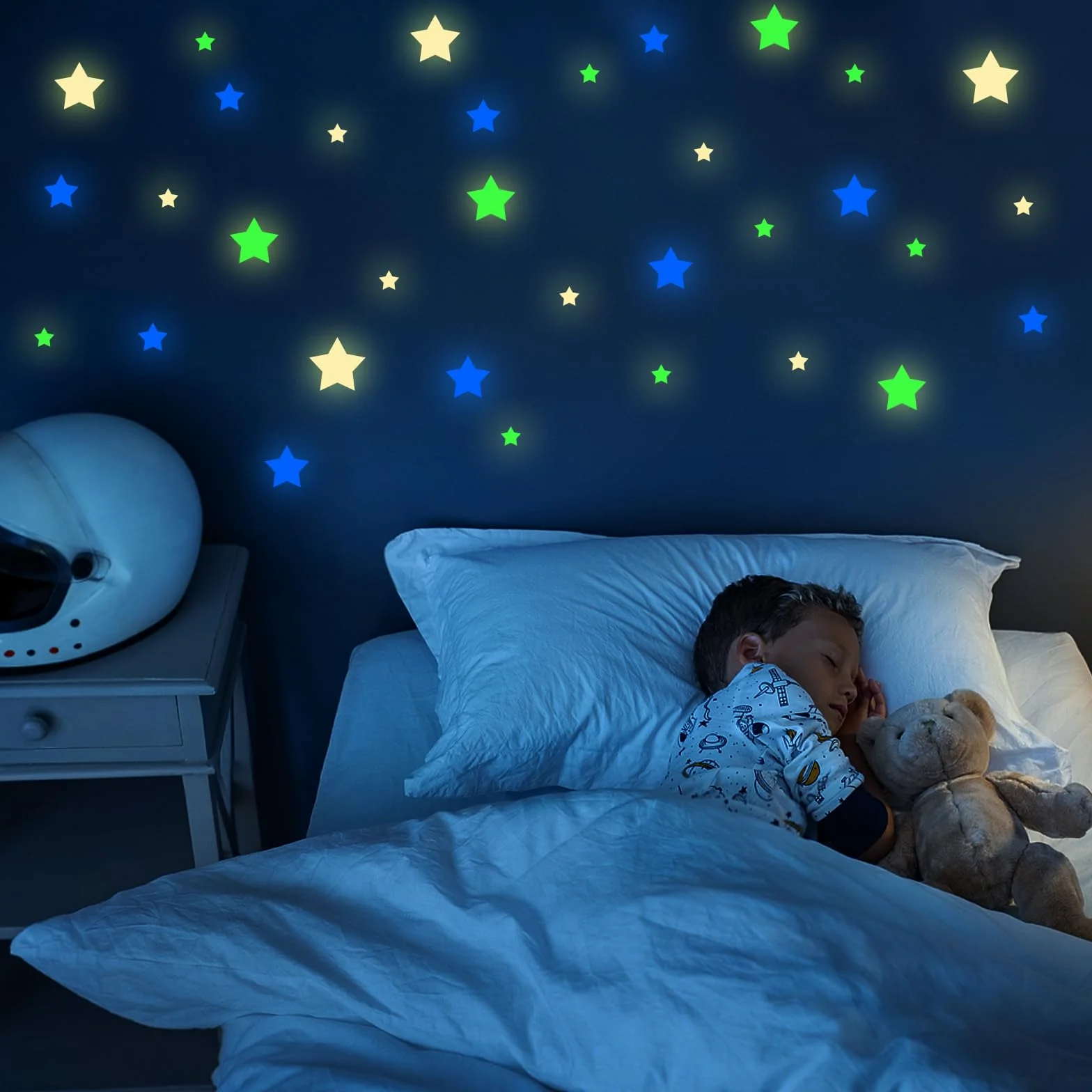 Etoile fluorescente 740 Stickers muraux enfants phosphorescentes auto-adhésives plafond décoration chambre