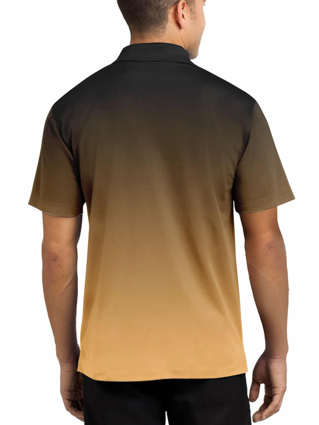 Męska Polo Sport Koszulka Golf Tennis T-Shirt Szybkoschnąca Gradient