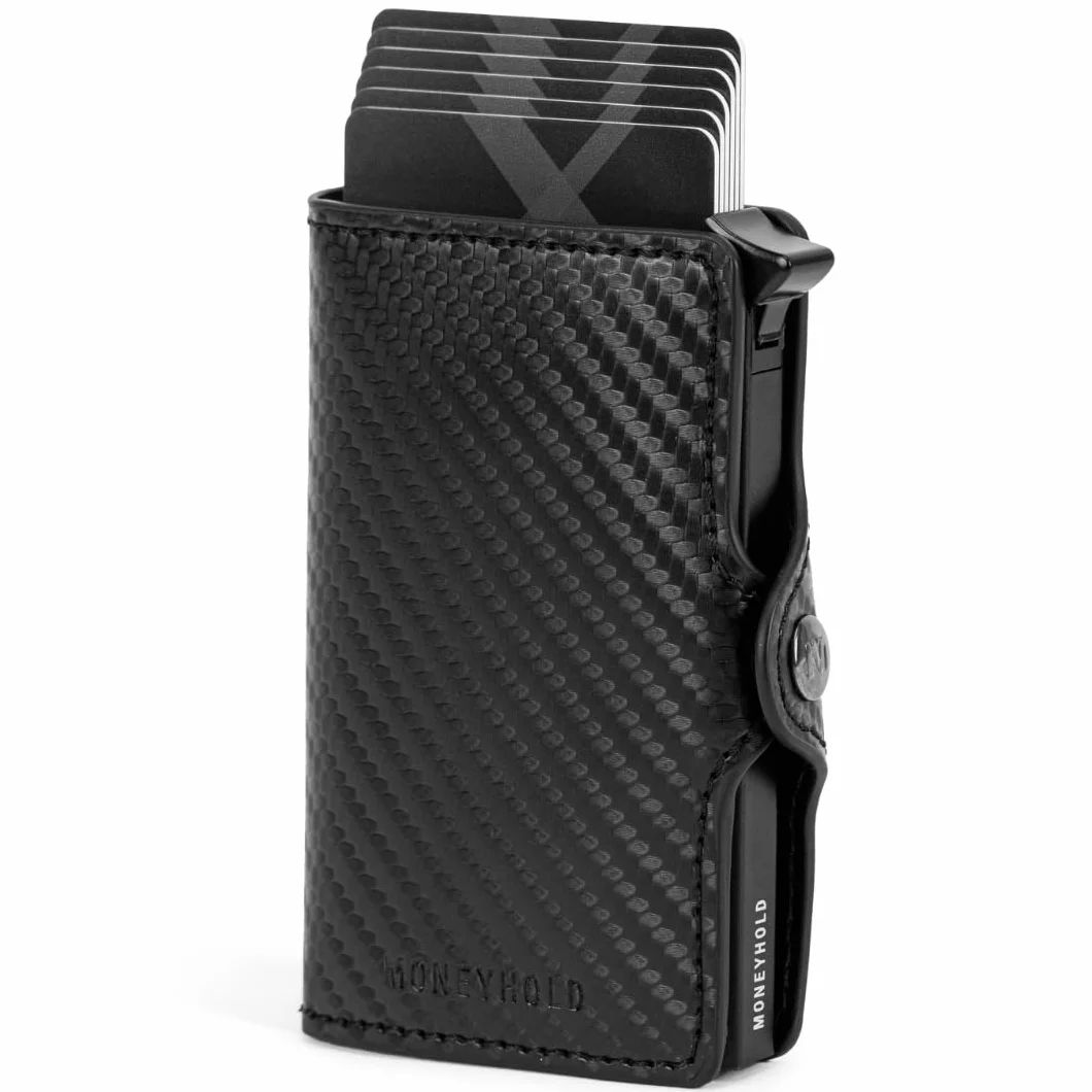 Moneyhold® Portefeuille Homme Femme Porte-Cartes RFID Slim Cuir Vegan Anti-Piratage