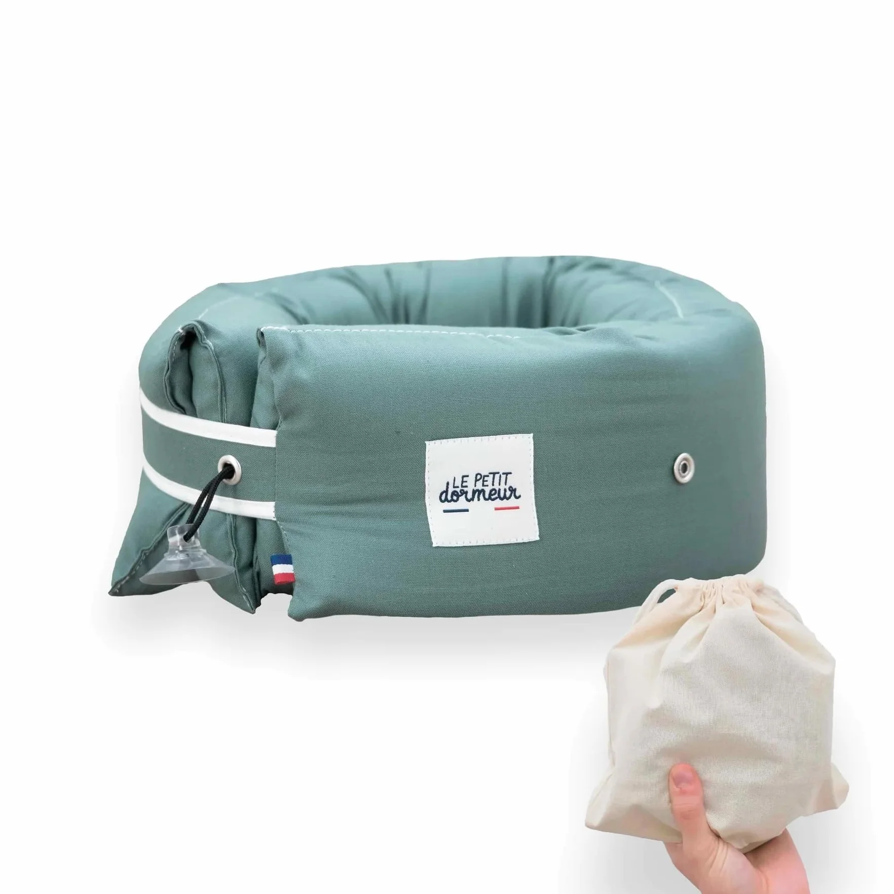 Coussin de Voyage 3 en 1 Ergonomique - Oreiller Avion Ultra Confort - Fabriqué en France - Lavable en Machine