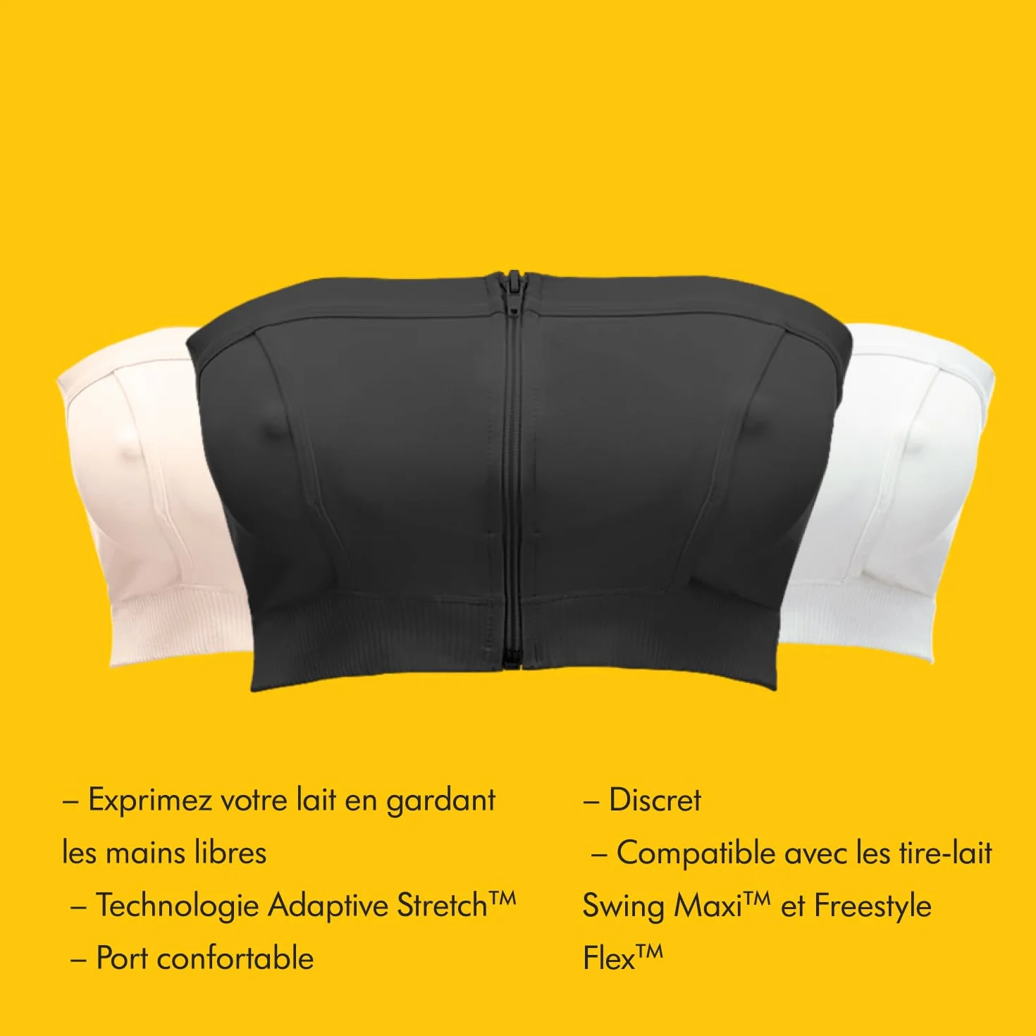 Medela soutien-gorge d'extraction Easy Expression mains libres avec matériau adaptatif stretch