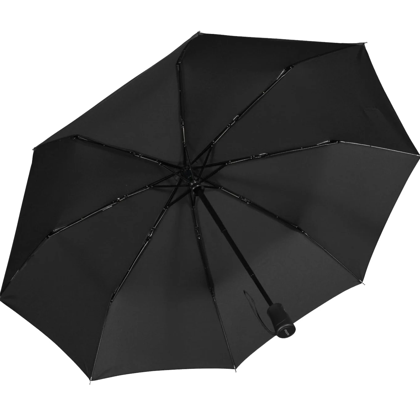 Doppler Parapluie pliant – Ouverture et Fermeture Automatiques – Testé en soufflerie à 120 km/h – 8 baleines en fibre de verre – Voyage Accessoires – Toile de 98 cm – Noir