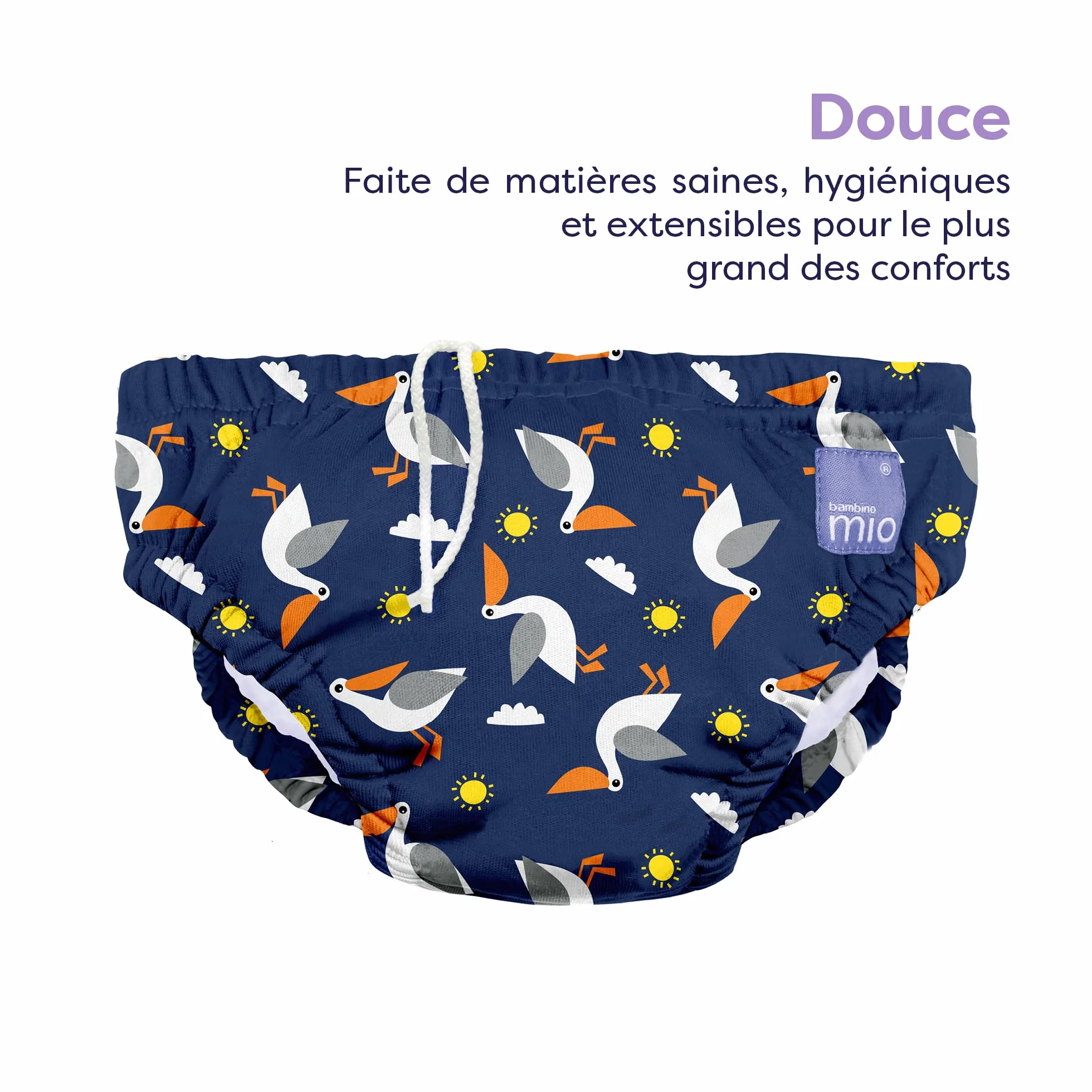 Bambino Mio Couche de bain Lavable M (6-12 mois) Baie des baleines