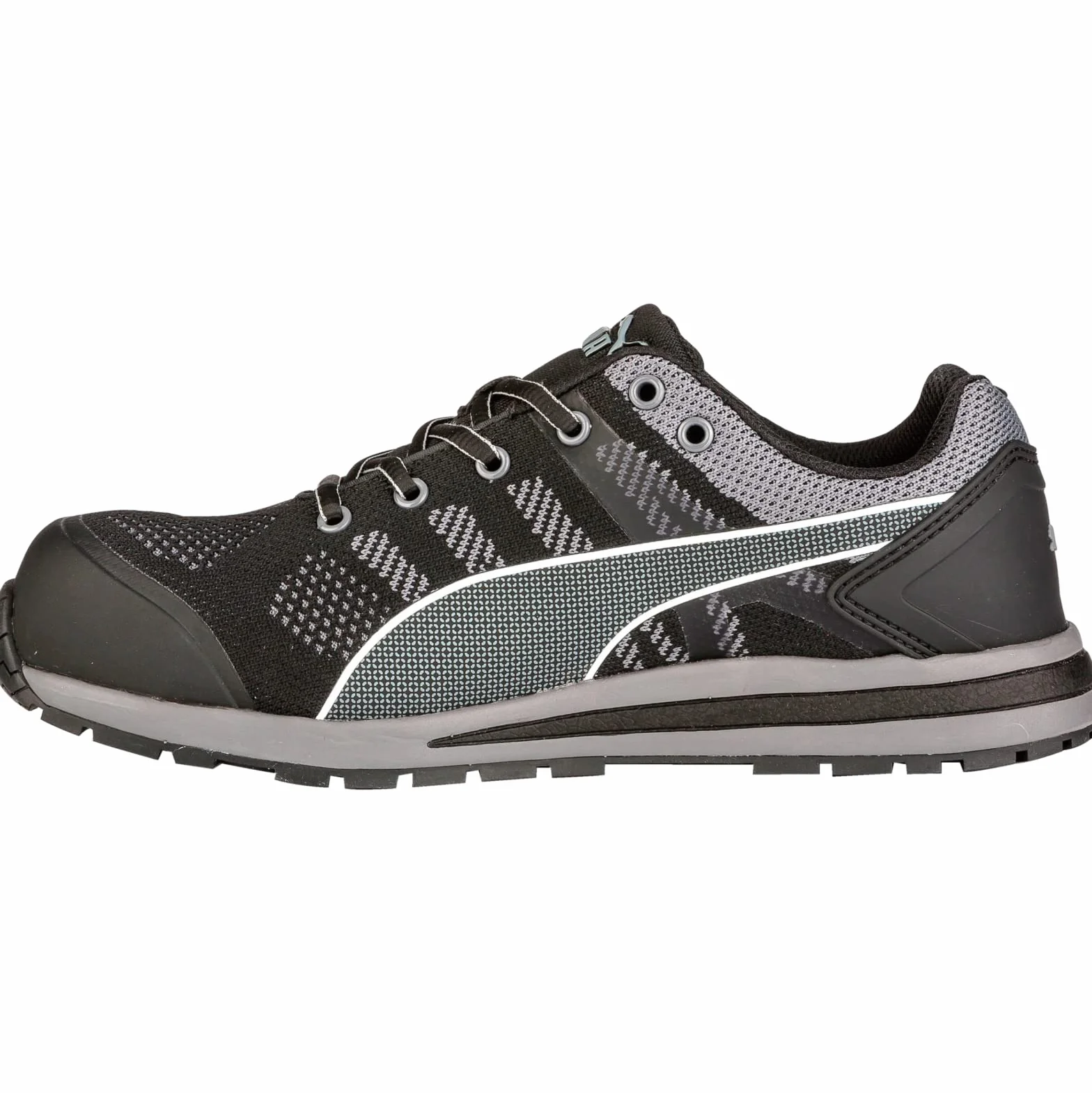 Puma Elevate Knit Black Low Chaussure d'athlétisme Mixte Noir Gris 43 EU
