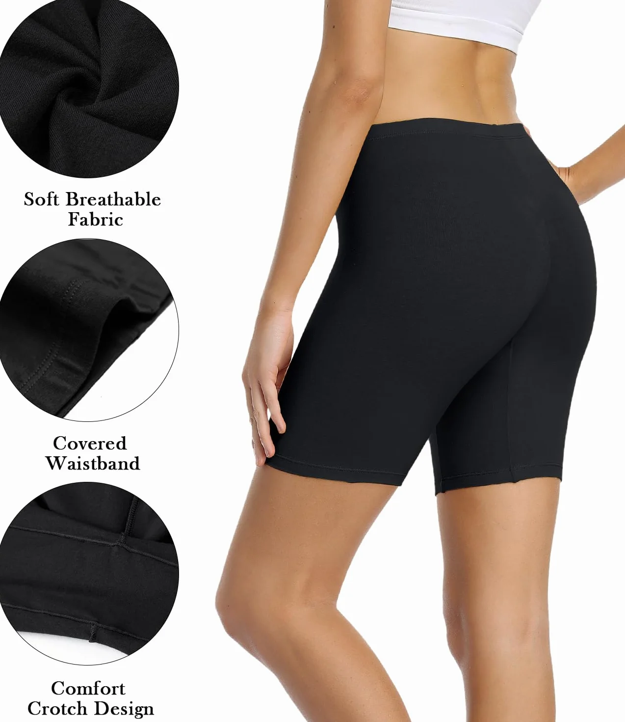 wirarpa Anti Frottement Cuisse Femme Short sous Robe Panty Coton Lot de 4