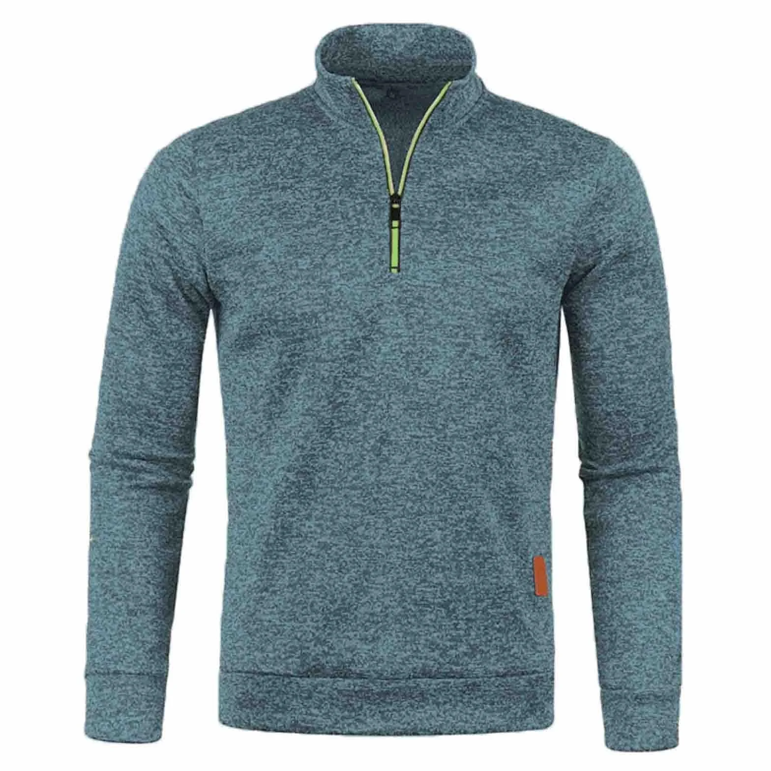 Polaire Pull Homme 1/4 Zip Col Montant Sweatshirt Chaud Veste Travail