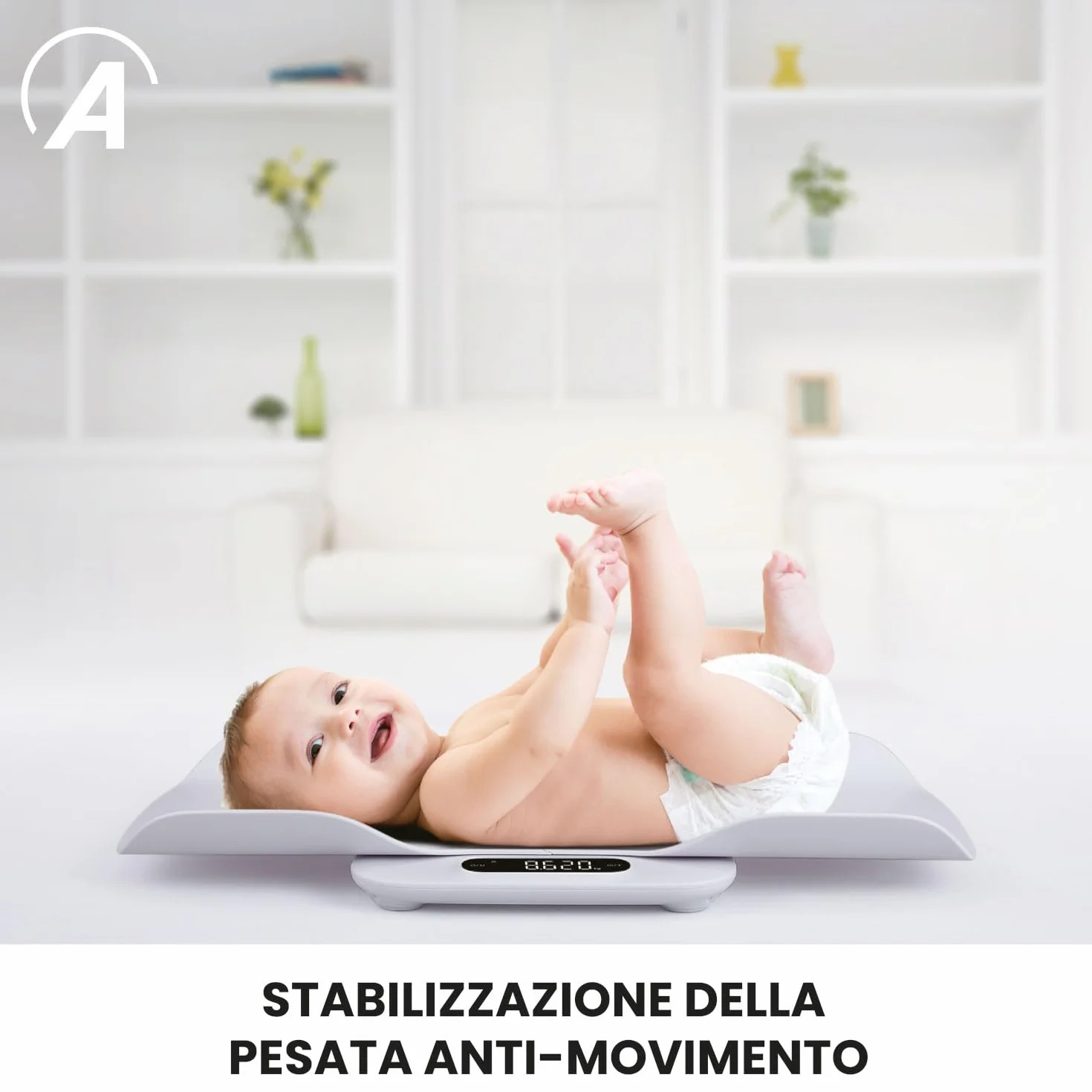 Ardes AR2P223AB Balance Bébé Escalier Multifonctionnel avec Plateau Amovible, Balance Numérique pour Enfants Animaux et Adultes