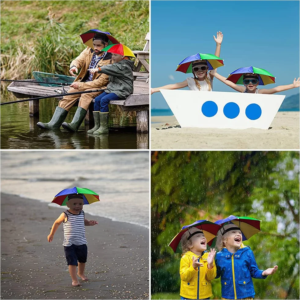 Cerioll Chapeau De Parapluie Anti-UV Adulte Pêche avec Bande Élastique