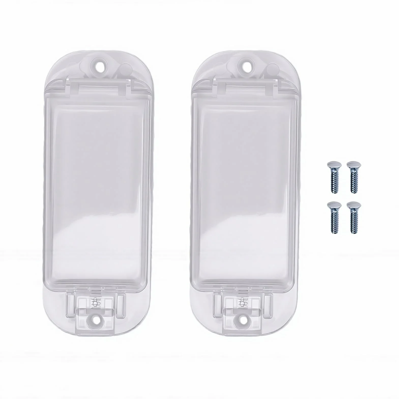 Couvercle d'Interrupteur de Lumière à l'Épreuve des Enfants, 2 Pièces, Protection de Sécurité Transparente, ABS 4,25x1,46x0,63 Pouces