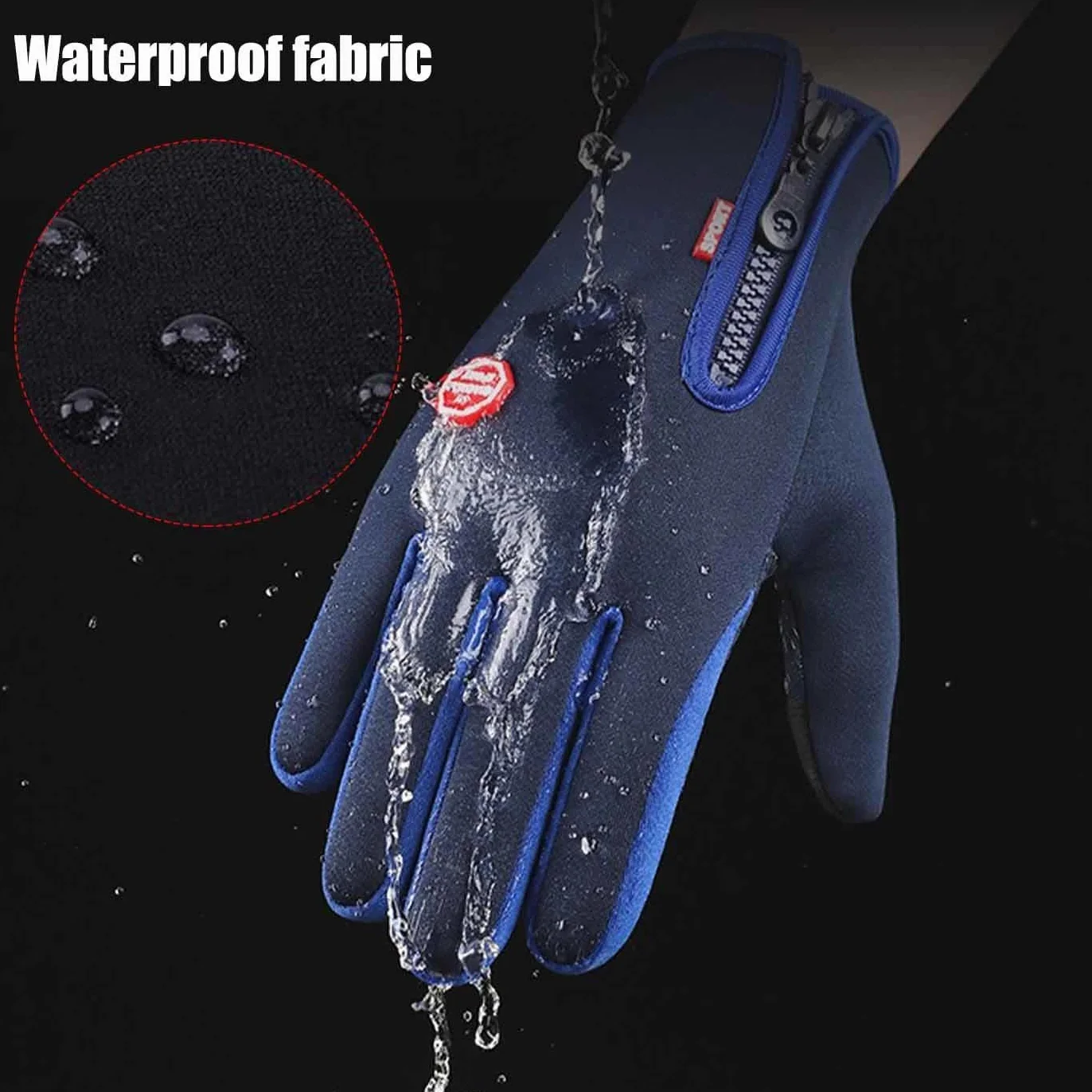 YUNFAN Winter Gloves Thermal Touch Screen Windproof Waterproof Cycling Mittens Outdoor Non-Slip Glove for Driving Hiking