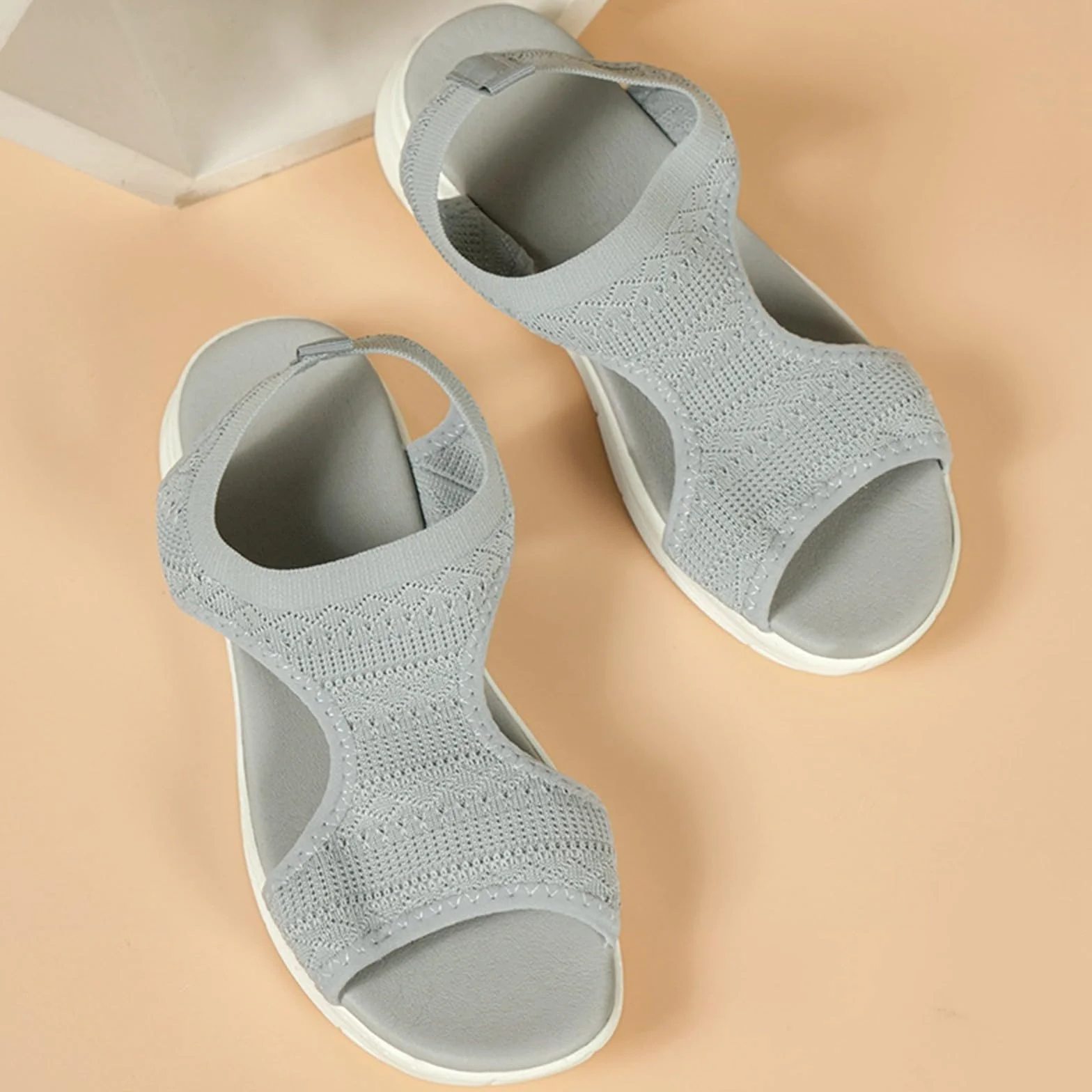 Sandales Orthopédiques Femme Respirantes en Tricot Semelle Souple Été