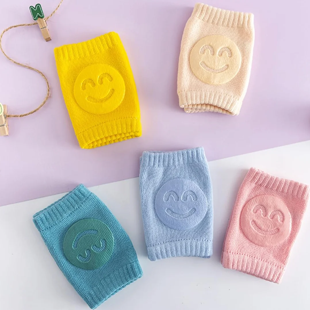 Genouillères Bébé Antidérapantes 5 Paires Protection Genoux Rampants Multicolore
