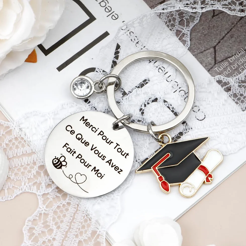 Cadeau Maîtresse d'École Fin d'Année Porte Clef Merci Atsem Professeur