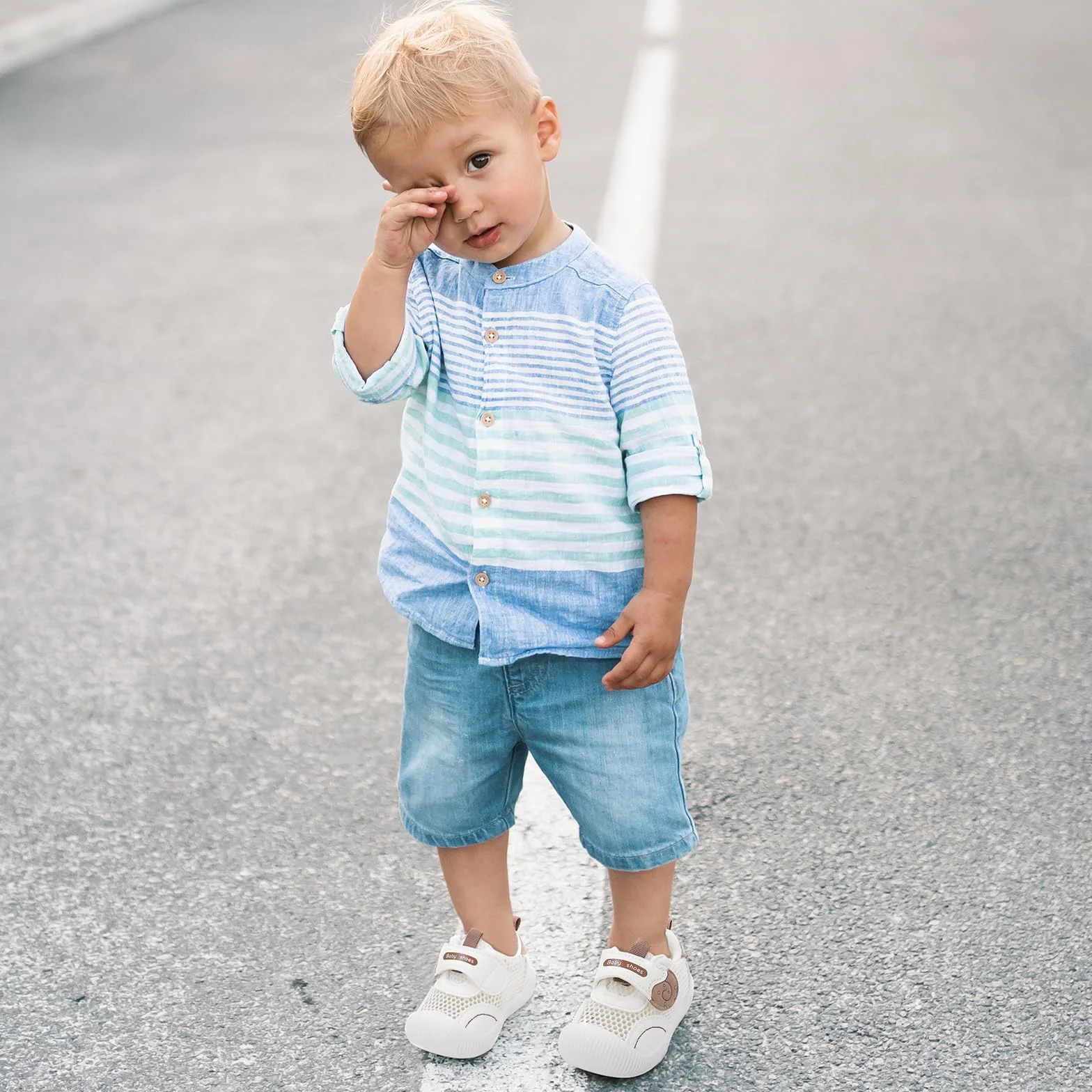 MK MATT KEELY Chaussure Bébé Fille Garçon Baskets Marche Léger Antidérapant Mesh Respirant