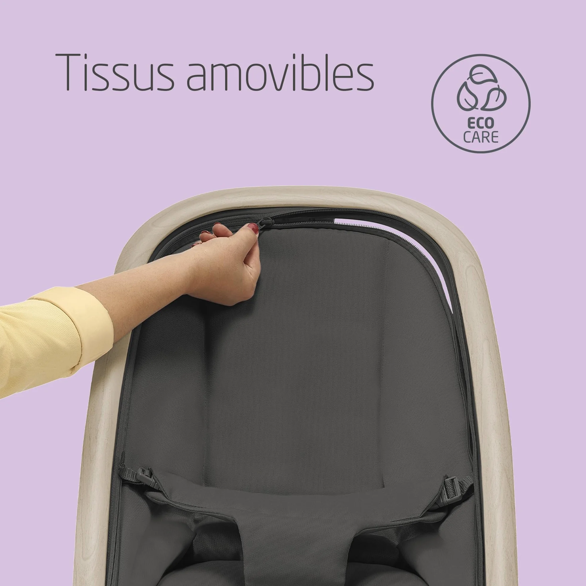 Maxi-Cosi Kori Chaise Transat Bébé 2-en-1 avec Arche à Jouets, 0-2 Ans, jusqu'à 15 kg, Baby Bouncer, 3 Positions d'Inclinaison, Léger & Compact, Harnais Facile à Installer, Eco Care, Beyond Graphite