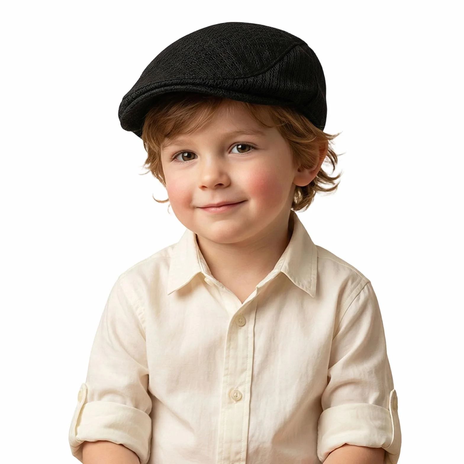 Casquette Tweed Bébé Enfant Béret Plate Chapeau Gavroche Respirant Réglable Newsboy Gatsby Vintage Protection Solaire