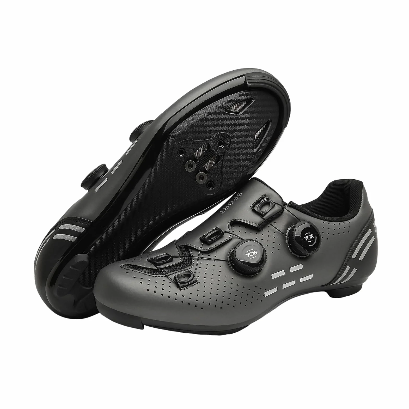 Chaussures de Cyclisme Femme, Semelle Dure, Vélo Route et Montagne