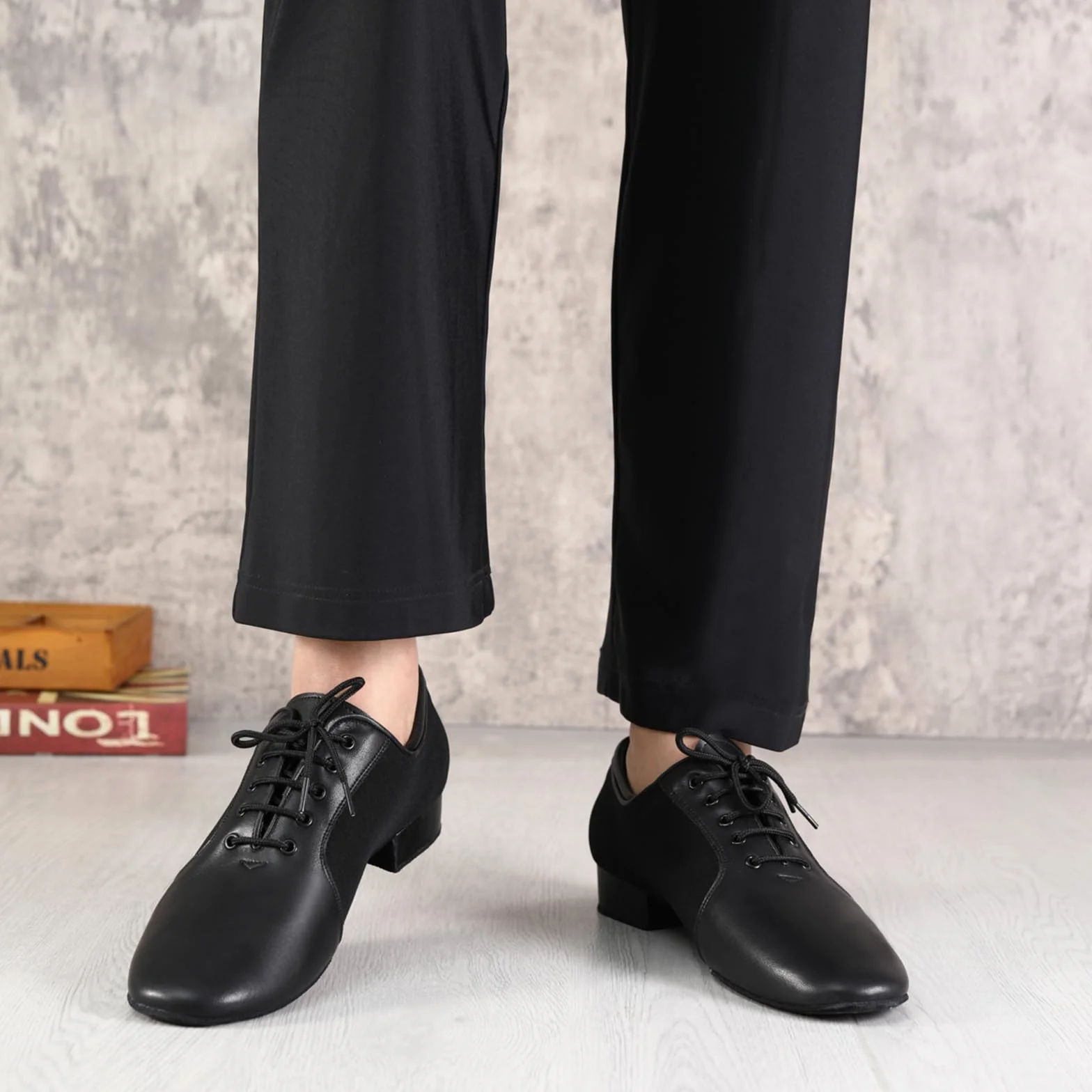 Chaussures de Danse Latine Homme Salsa Tango Talon Bas
