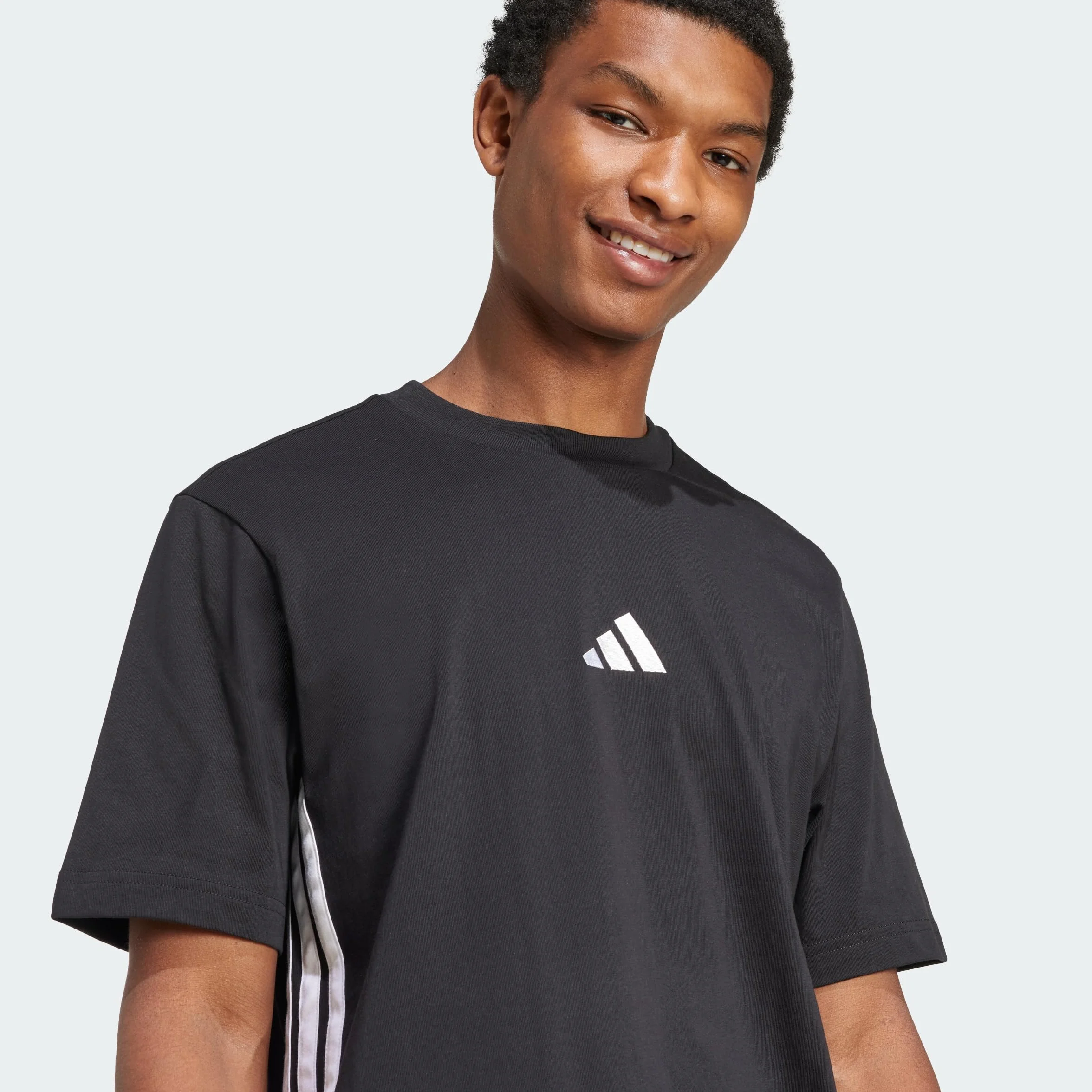 Adidas Essential Three Stripes Single Jersey Tee T-Shirt Homme