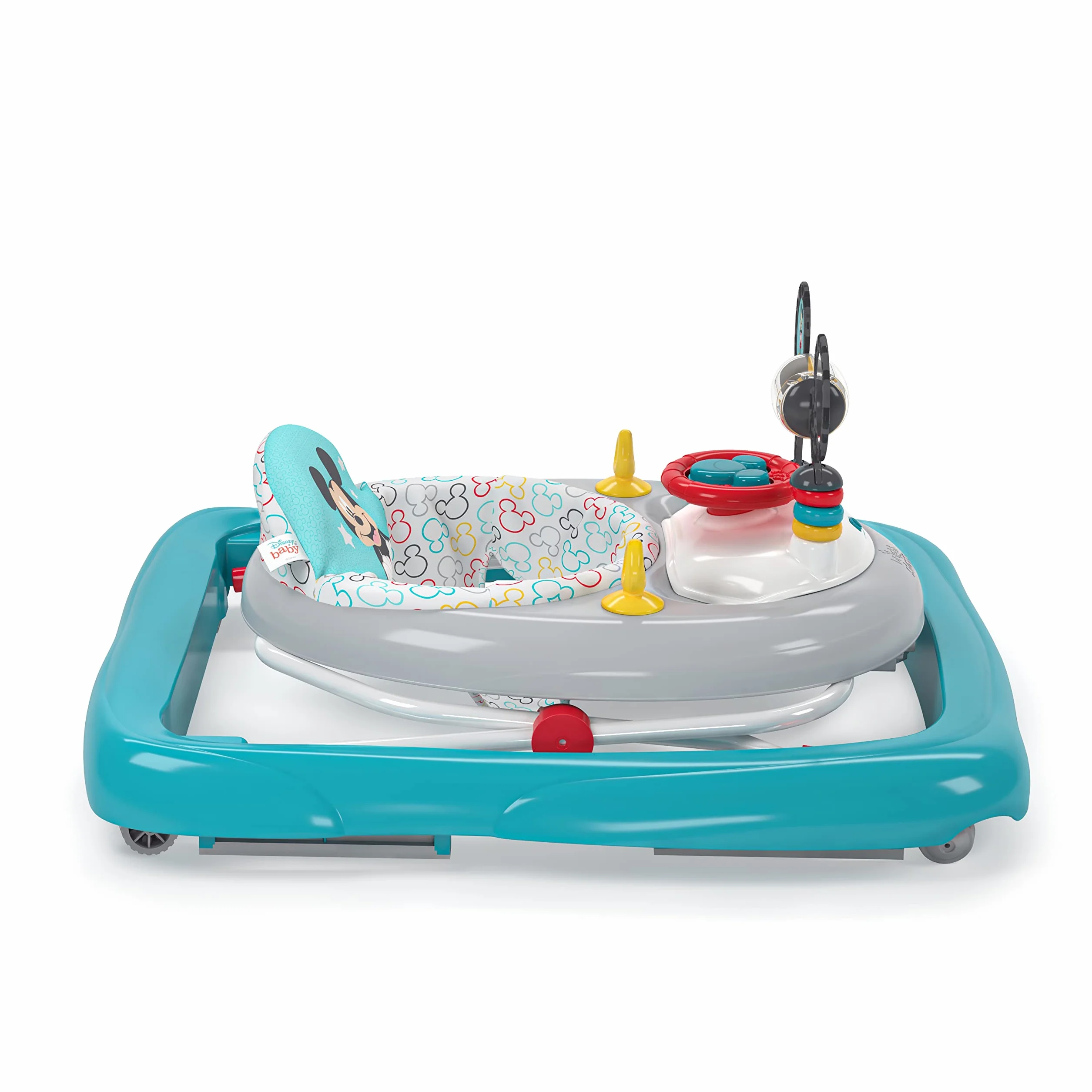 Bright Starts Disney Baby Trotteur Mickey Original Bestie 2 en 1 Centre d'activités avec lumières et musique, hauteur réglable